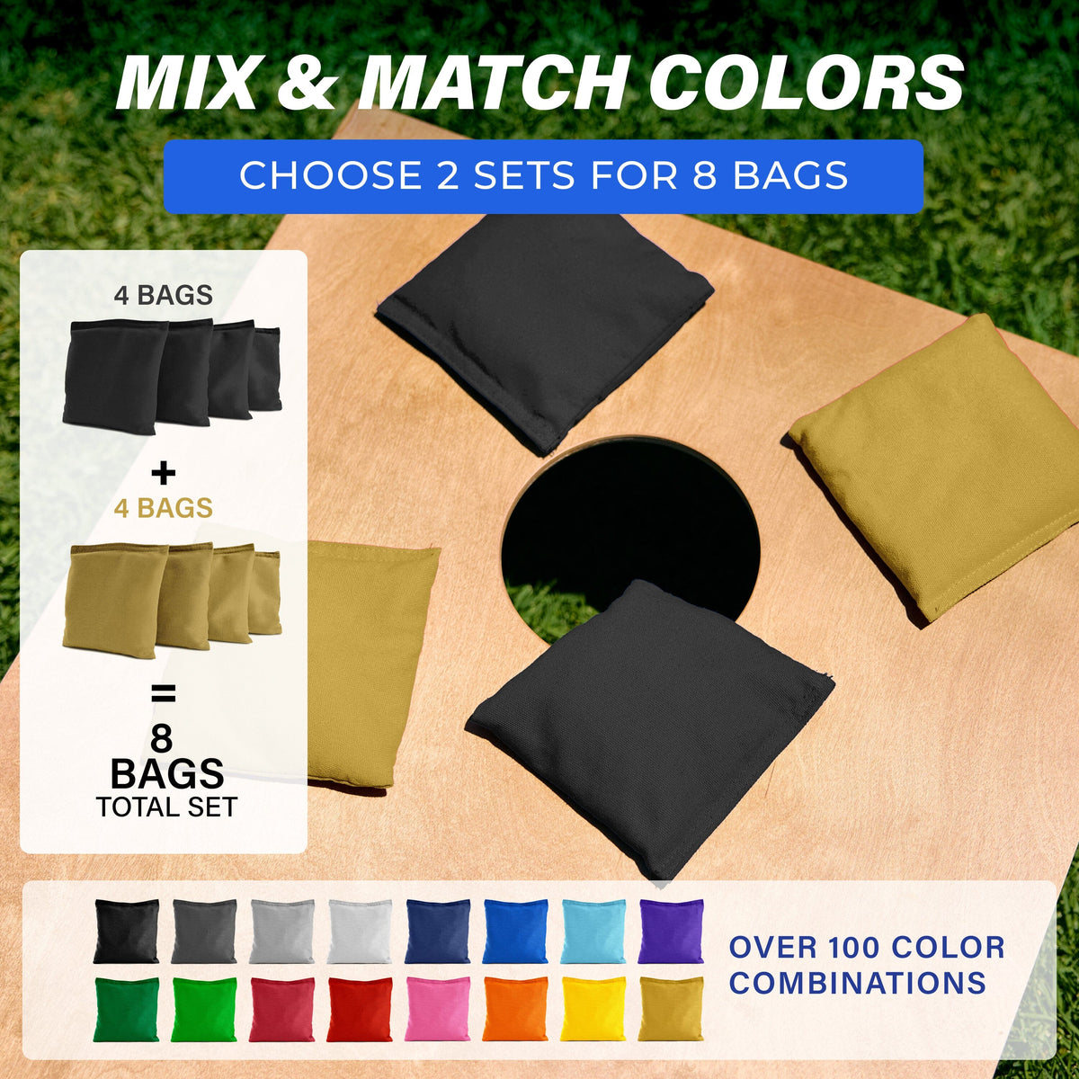 Premium Cornhole Bean Bags, 4 pack Cornhole GoSports Cornhole 