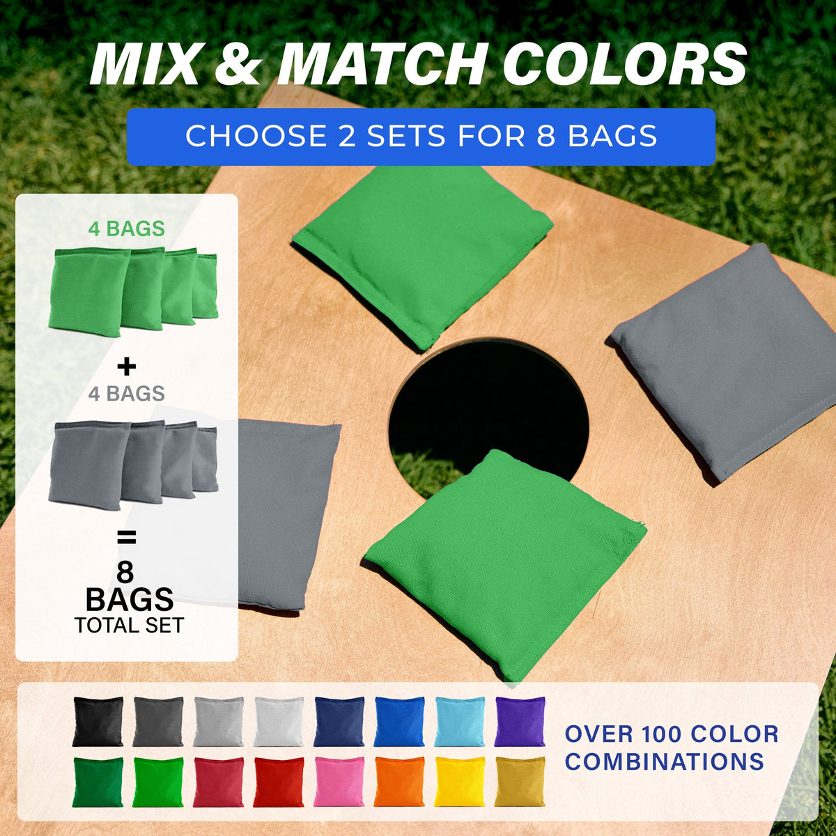 Premium Cornhole Bean Bags, 4 pack Cornhole GoSports Cornhole 