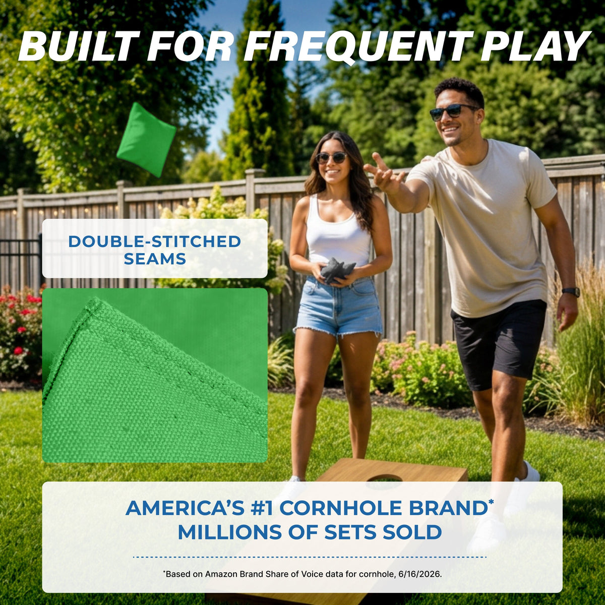 Premium Cornhole Bean Bags, 4 pack Cornhole GoSports Cornhole 