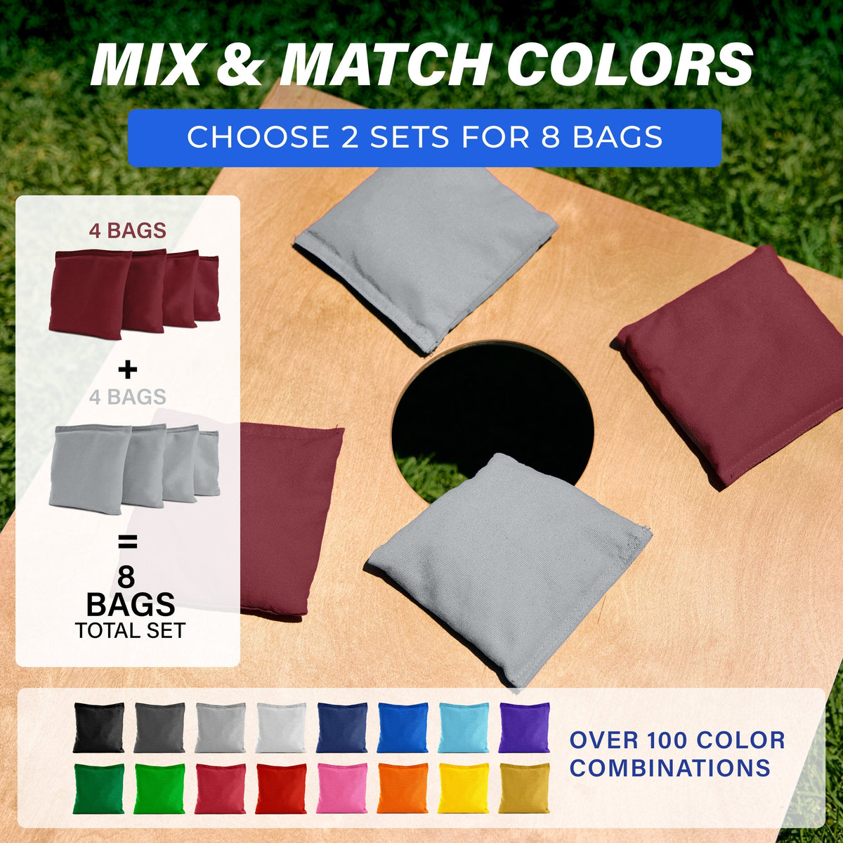 Premium Cornhole Bean Bags, 4 pack Cornhole GoSports Cornhole 
