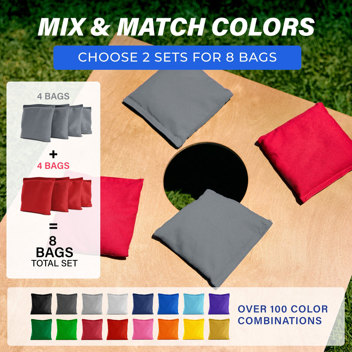 Premium Cornhole Bean Bags, 4 pack Cornhole GoSports Cornhole 