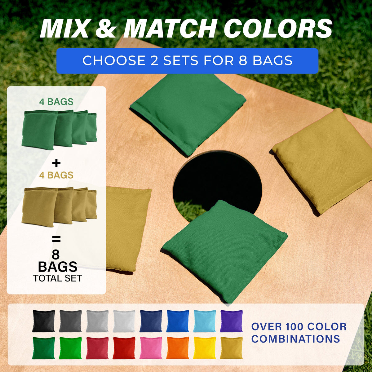 Premium Cornhole Bean Bags, 4 pack Cornhole GoSports Cornhole 