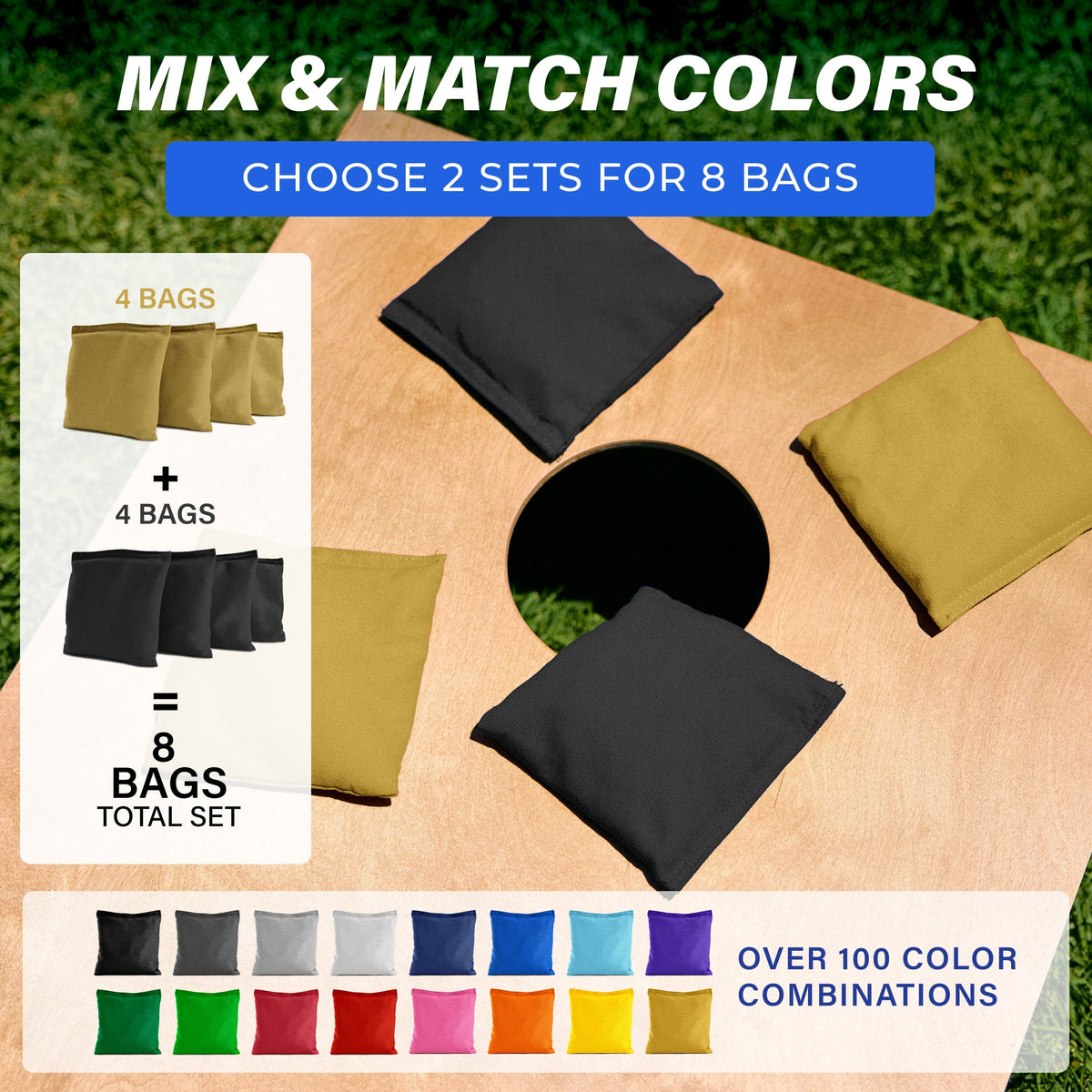 Premium Cornhole Bean Bags, 4 pack Cornhole GoSports Cornhole 