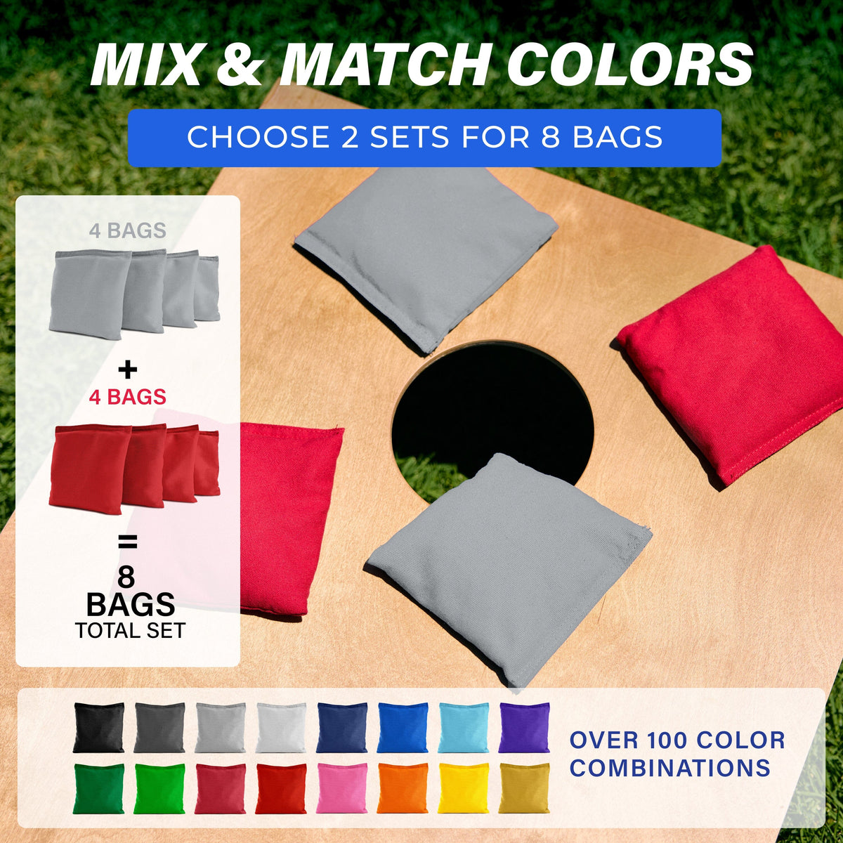 Premium Cornhole Bean Bags, 4 pack Cornhole GoSports Cornhole 