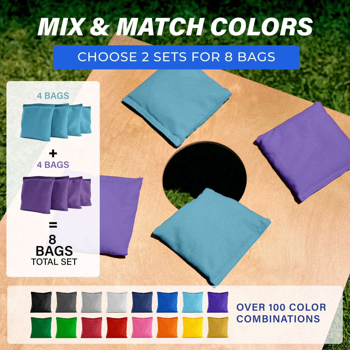 Premium Cornhole Bean Bags, 4 pack Cornhole GoSports Cornhole 