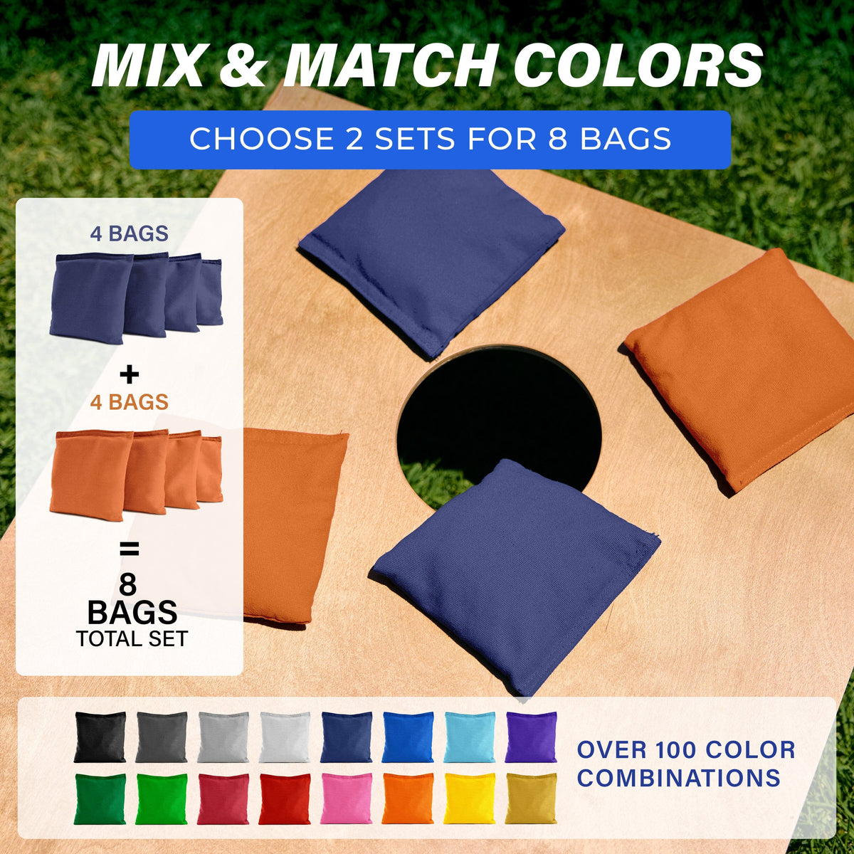 Premium Cornhole Bean Bags, 4 pack Cornhole GoSports Cornhole 