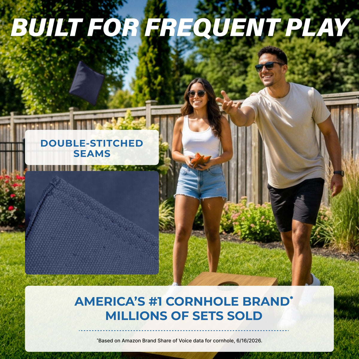 Premium Cornhole Bean Bags, 4 pack Cornhole GoSports Cornhole 