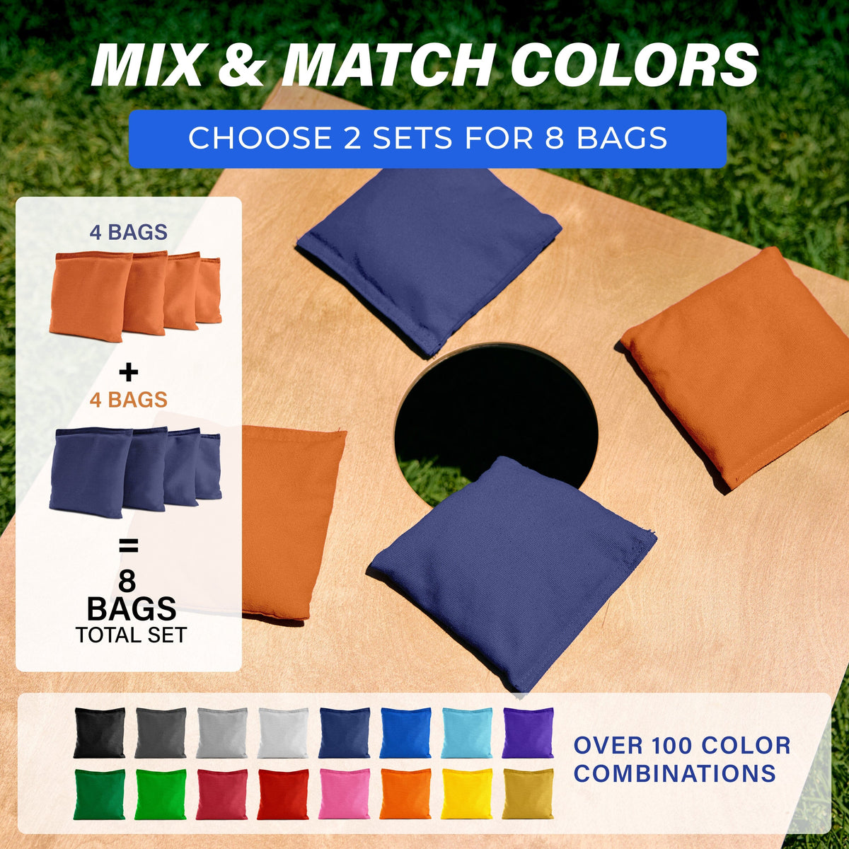 Premium Cornhole Bean Bags, 4 pack Cornhole GoSports Cornhole 