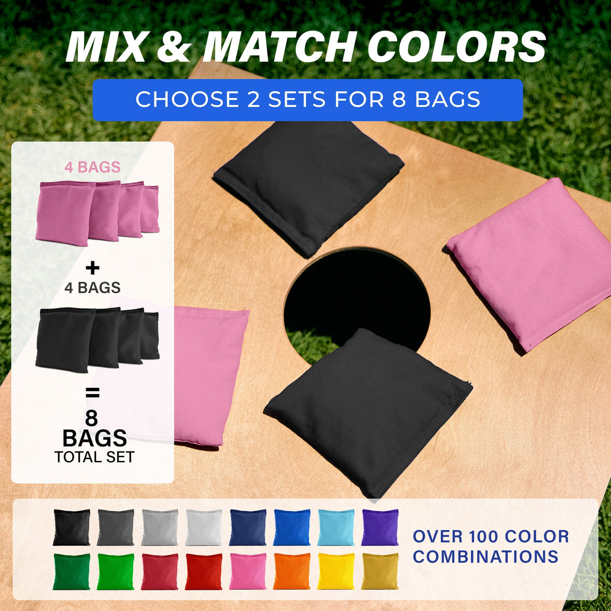 Premium Cornhole Bean Bags, 4 pack Cornhole GoSports Cornhole 