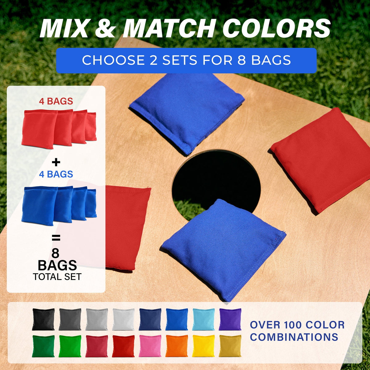 Premium Cornhole Bean Bags, 4 pack Cornhole GoSports Cornhole 