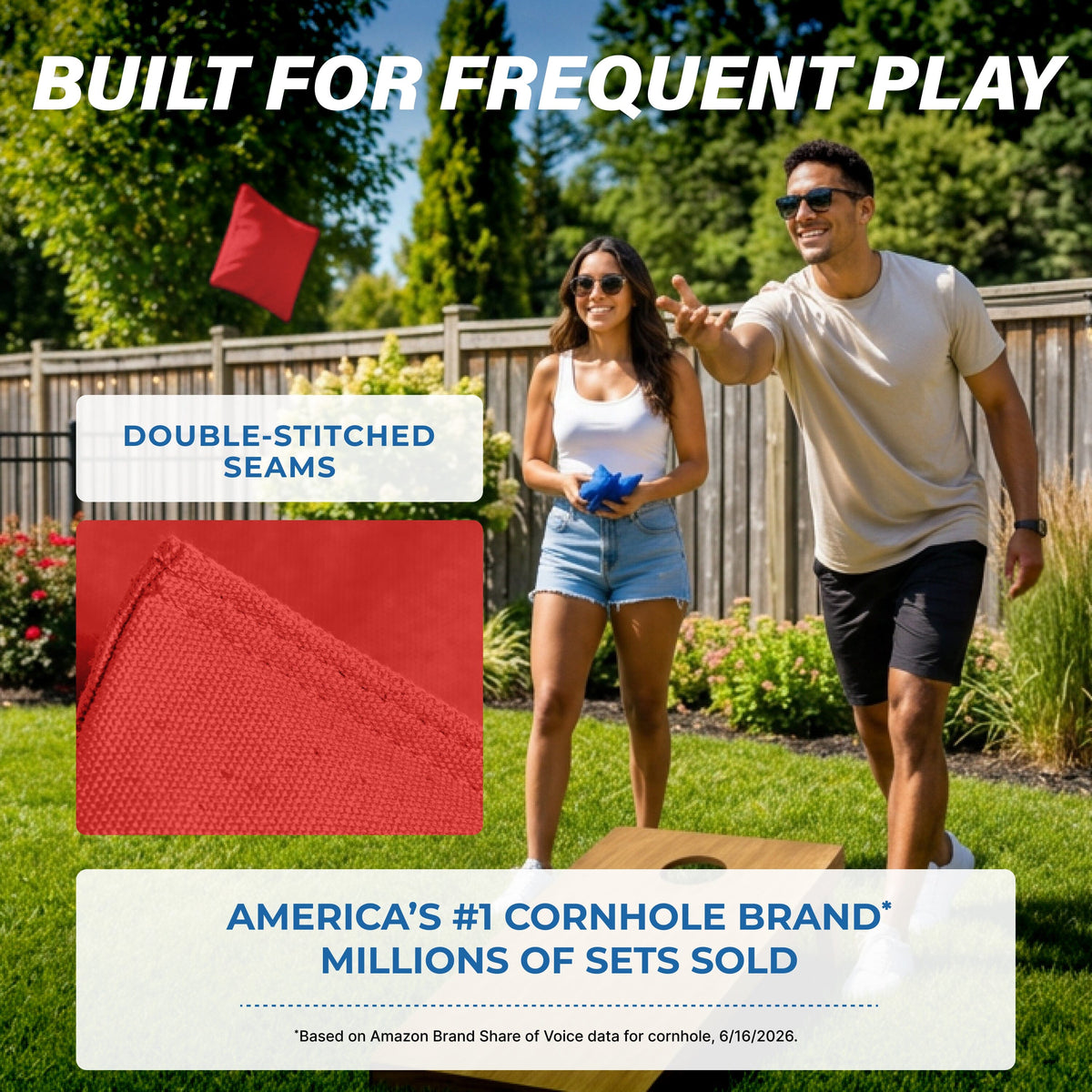 Premium Cornhole Bean Bags, 4 pack Cornhole GoSports Cornhole 