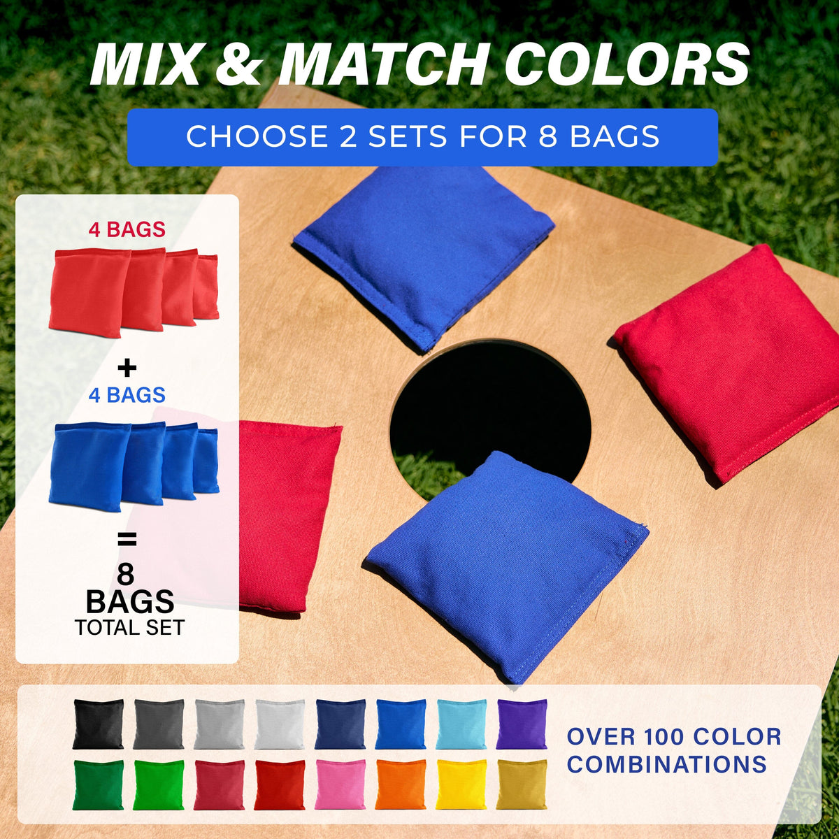 Premium Cornhole Bean Bags, 4 pack Cornhole GoSports Cornhole 