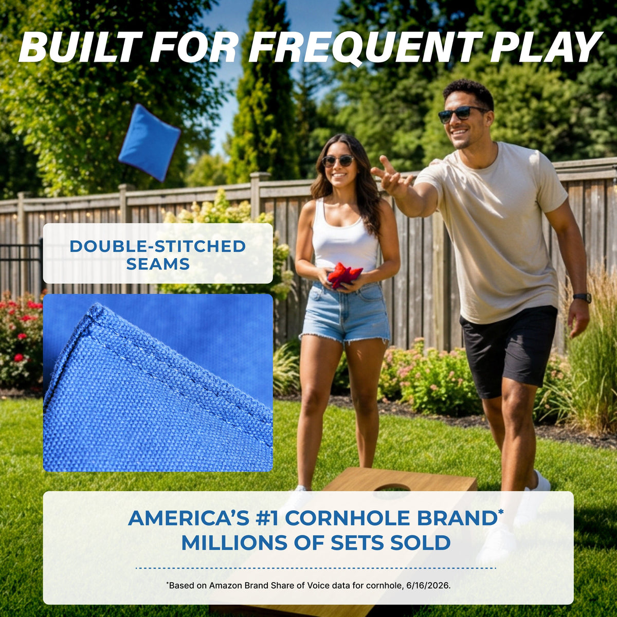 Premium Cornhole Bean Bags, 4 pack Cornhole GoSports Cornhole 