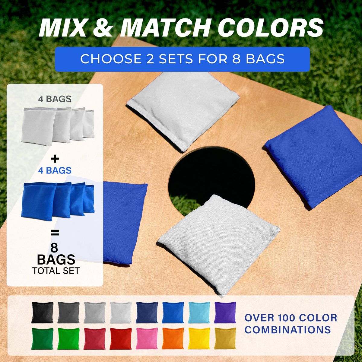 Premium Cornhole Bean Bags, 4 pack Cornhole GoSports Cornhole 