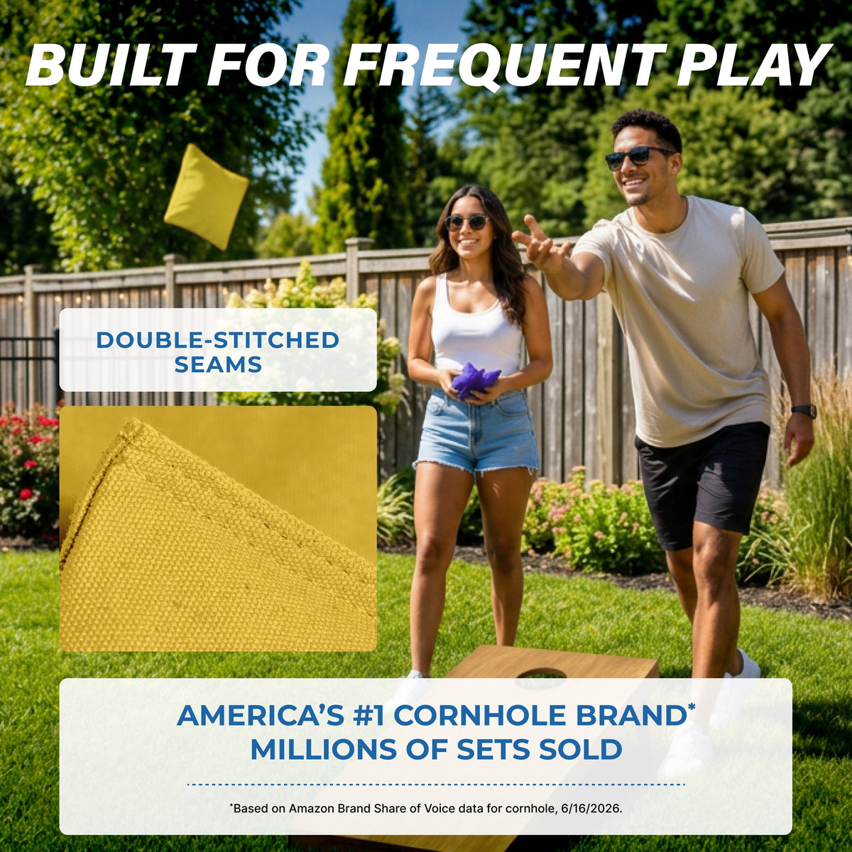 Premium Cornhole Bean Bags, 4 pack Cornhole GoSports Cornhole 