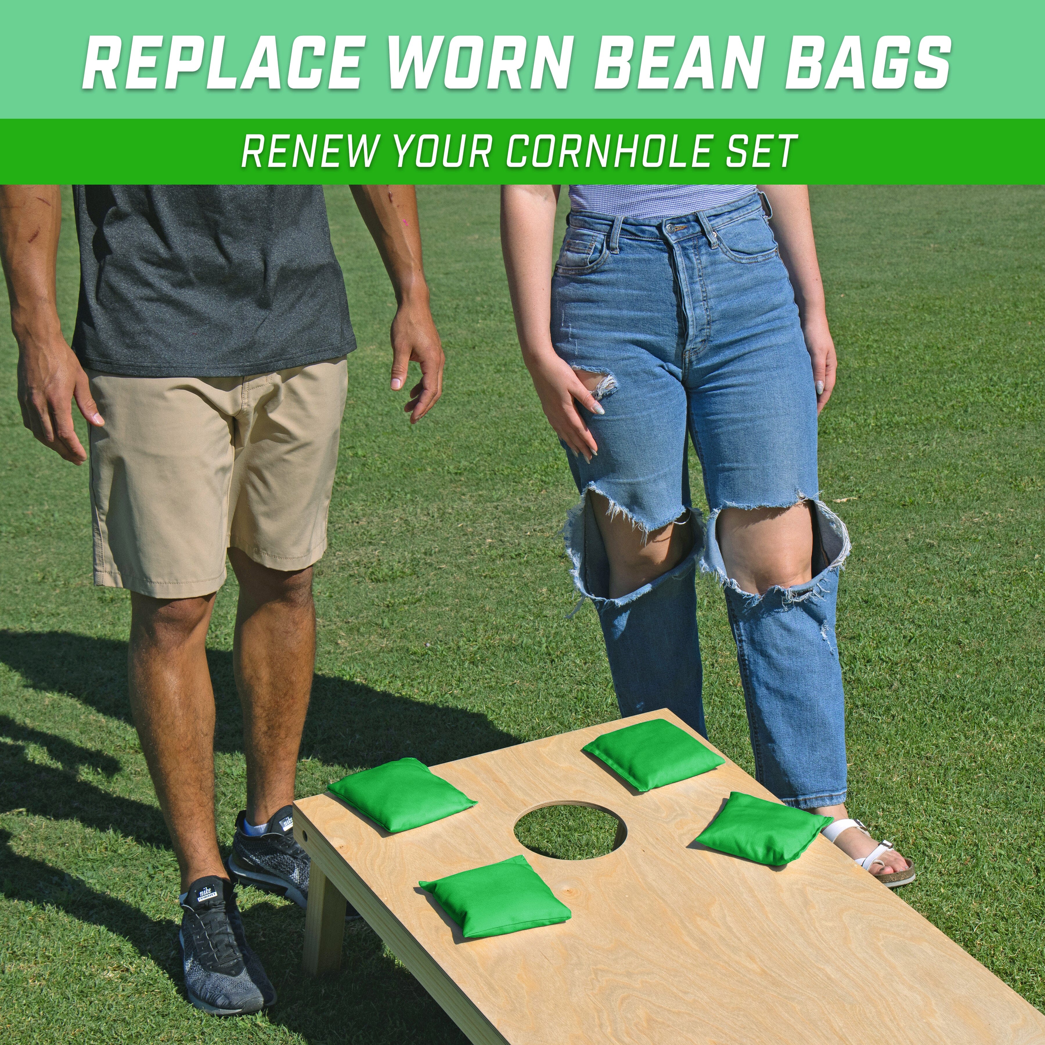 GoSports Cornhole Bean Bags Set of 4 - Regulation All Weather - Classic Bright Green Cornhole GoSports 