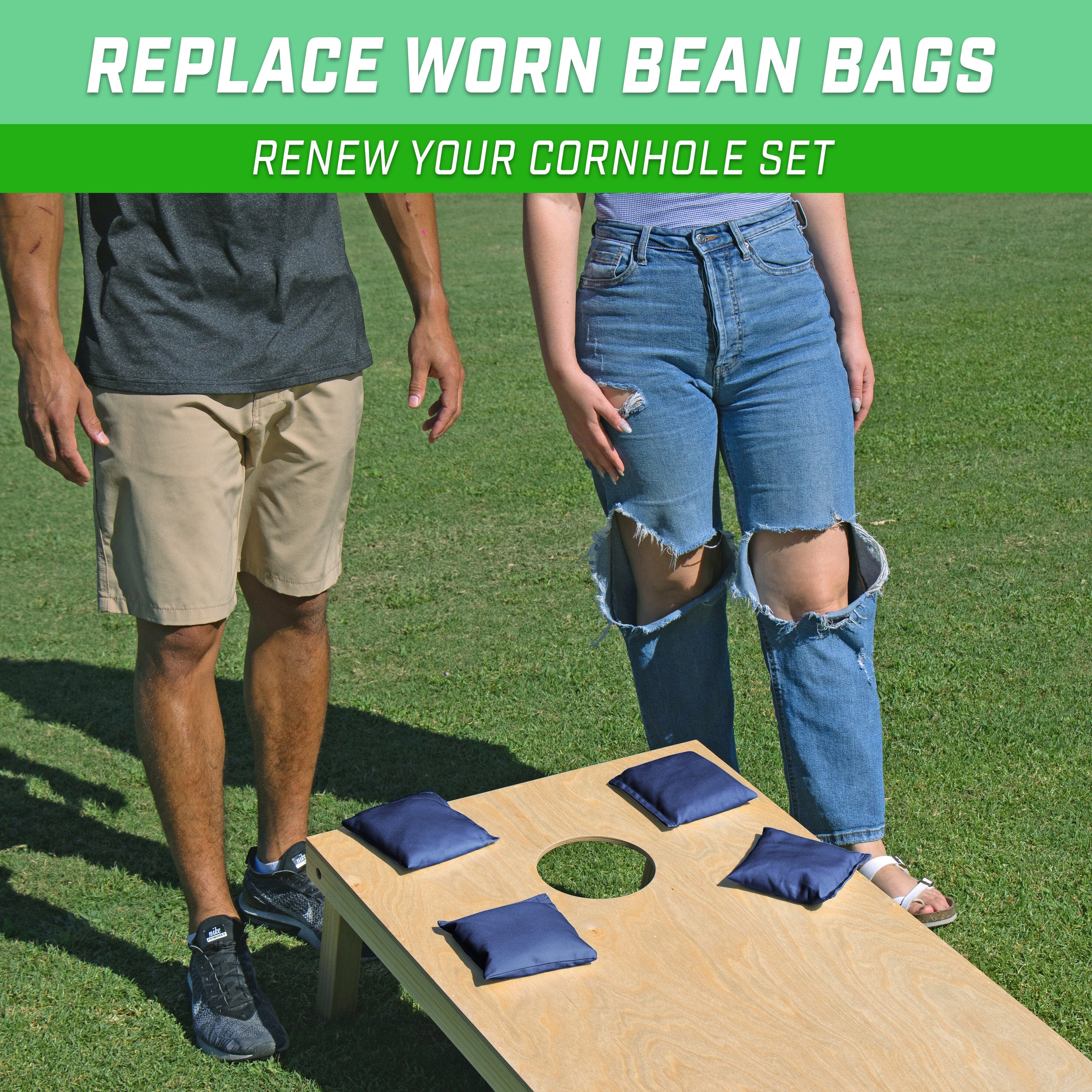 GoSports Cornhole Bean Bags Set of 4 - Regulation All Weather - Classic Navy Cornhole GoSports 