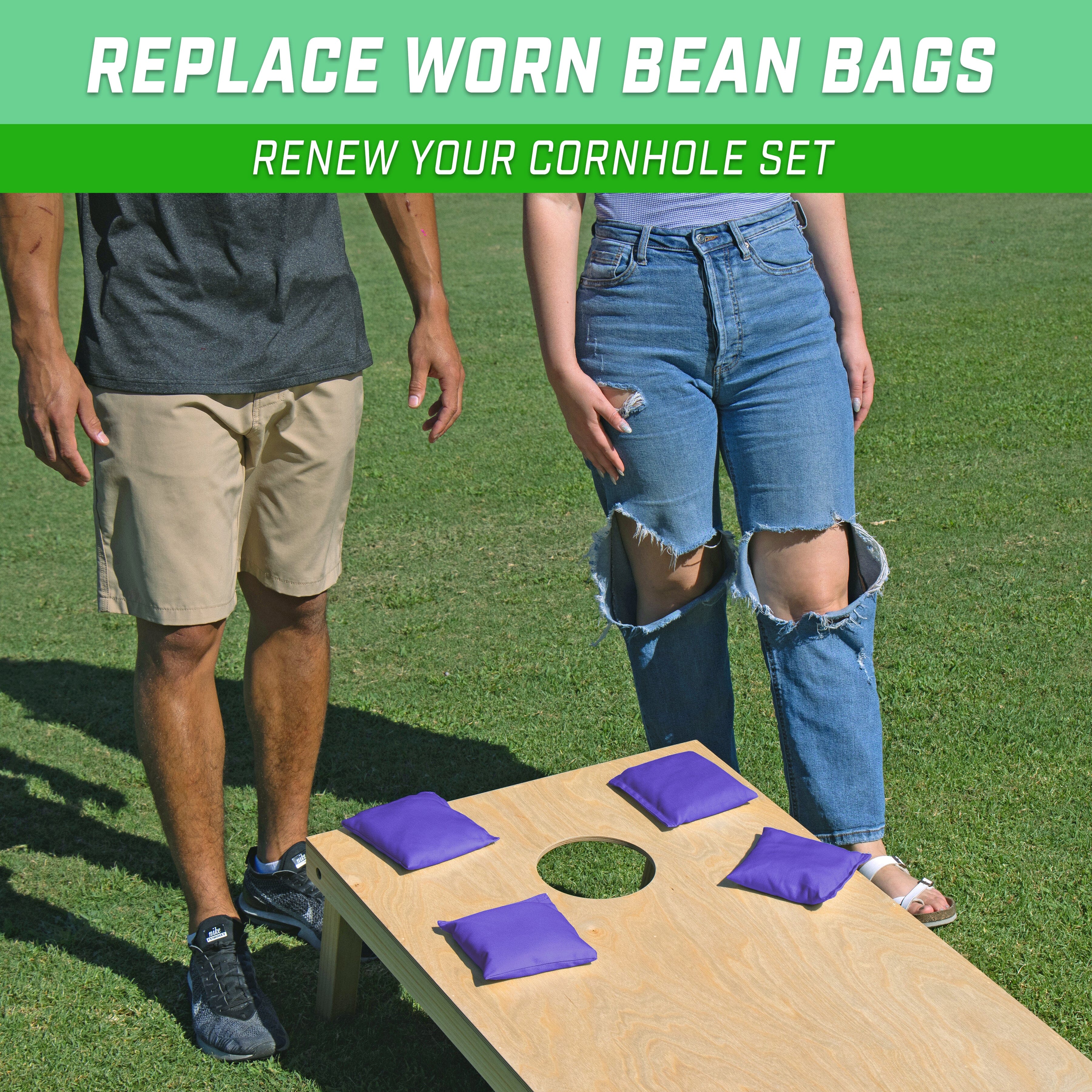 GoSports Cornhole Bean Bags Set of 4 - Regulation All Weather - Classic Purple Cornhole GoSports 