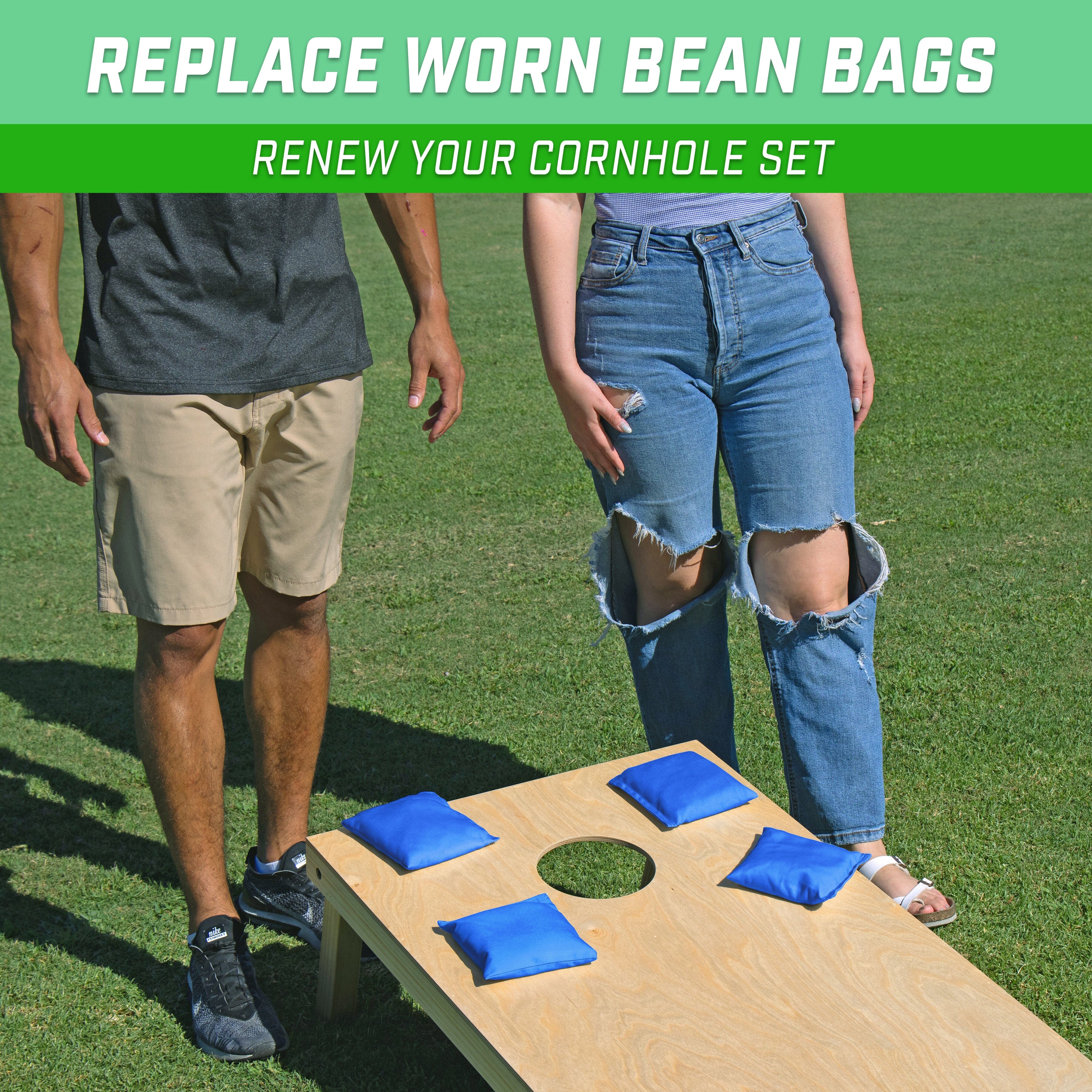 GoSports Cornhole Bean Bags Set of 4 - Regulation All Weather - Classic Royal Blue Cornhole GoSports 