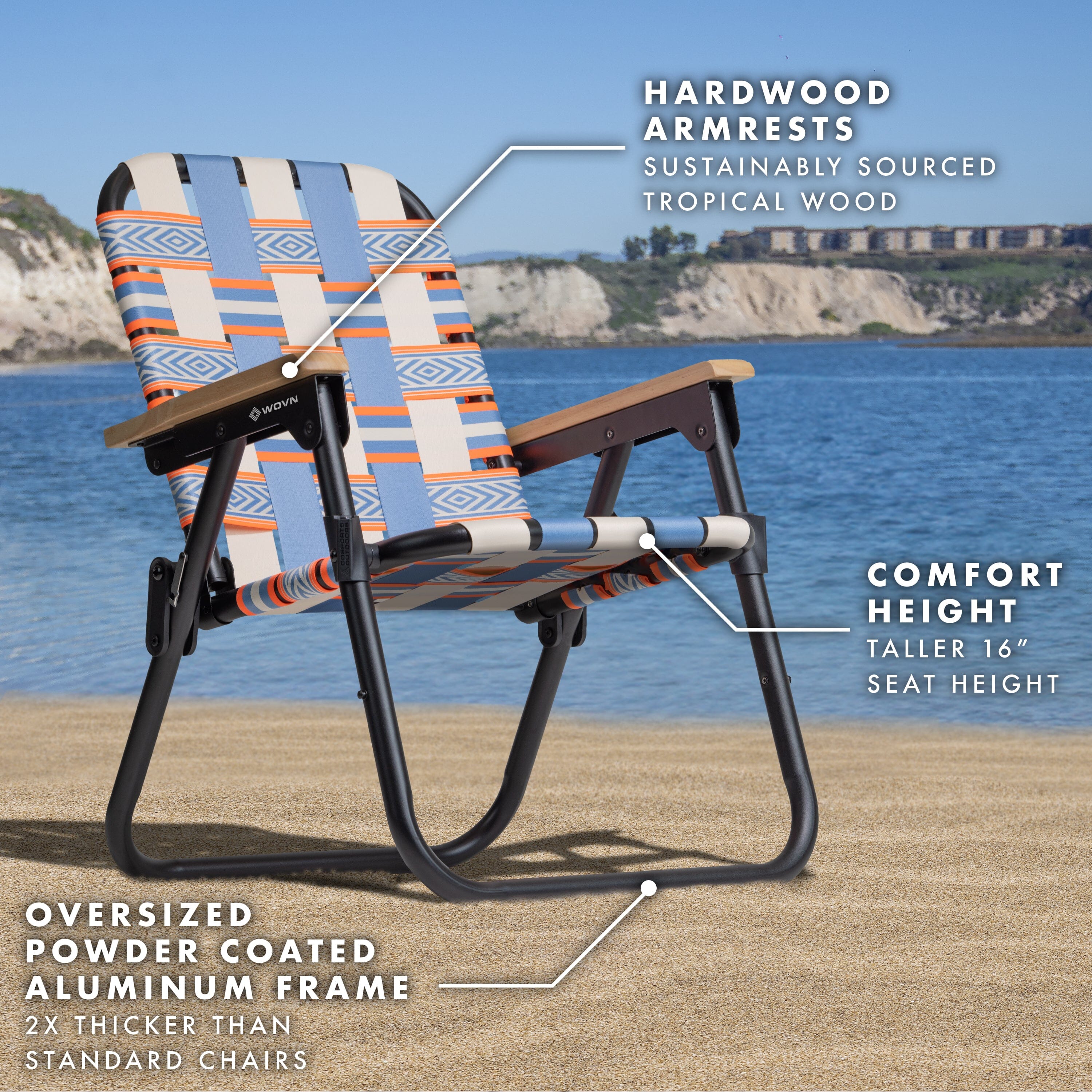 GoSports WOVN Beach Backpack Chair - 9 Styles Available - Premium Folding Camping Chair GoSports 