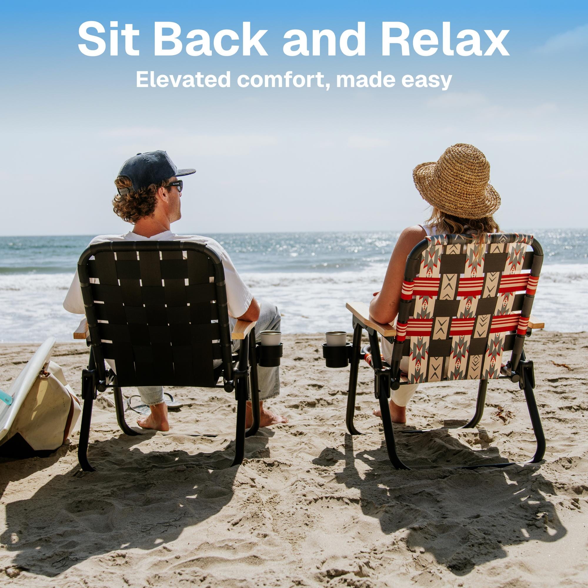 GoSports WOVN Beach Backpack Chair - 9 Styles Available - Premium Folding Camping Chair GoSports 