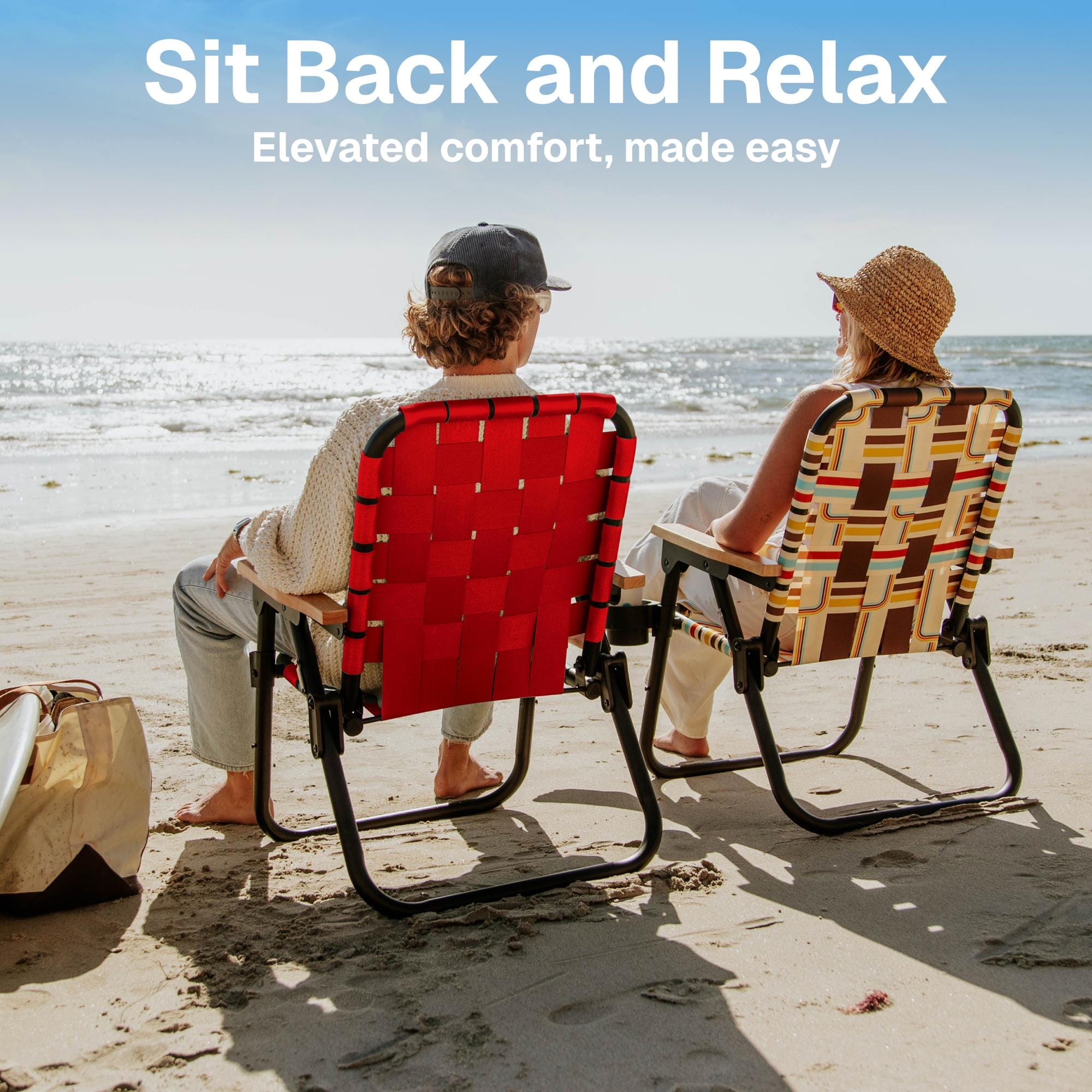 GoSports WOVN Beach Backpack Chair - 9 Styles Available - Premium Folding Camping Chair GoSports 
