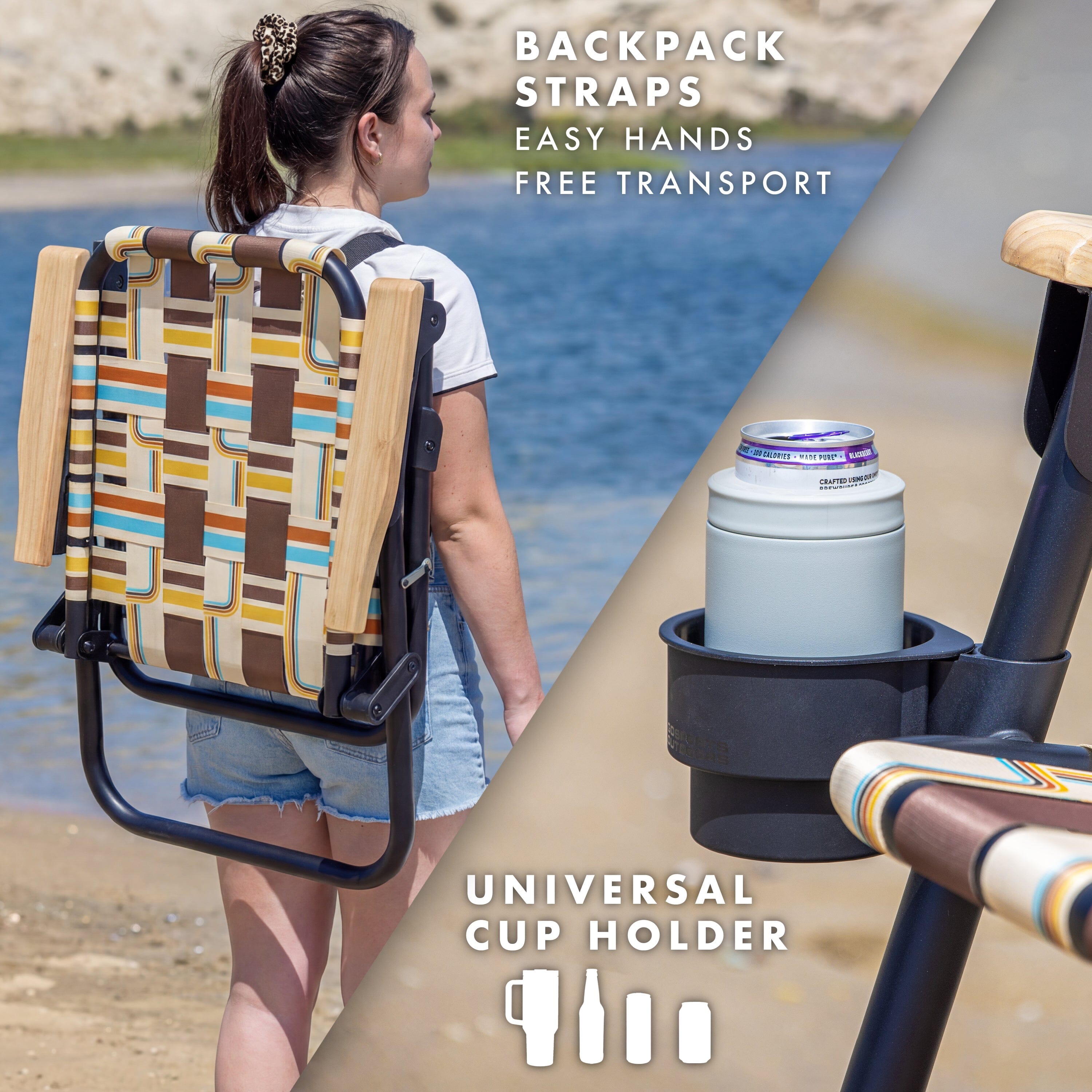 GoSports WOVN Beach Backpack Chair - 9 Styles Available - Premium Folding Camping Chair GoSports 