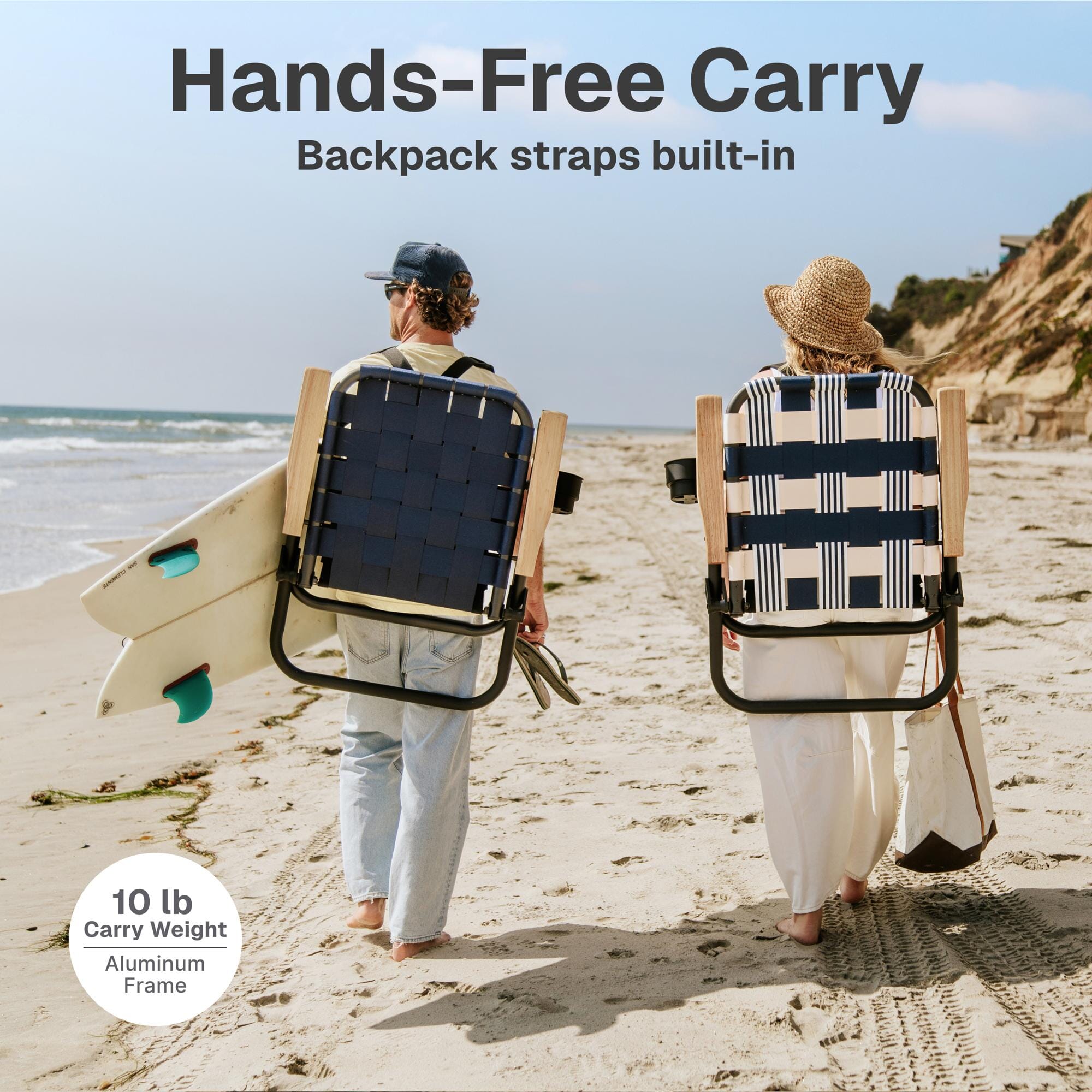 GoSports WOVN Beach Backpack Chair - 9 Styles Available - Premium Folding Camping Chair GoSports 