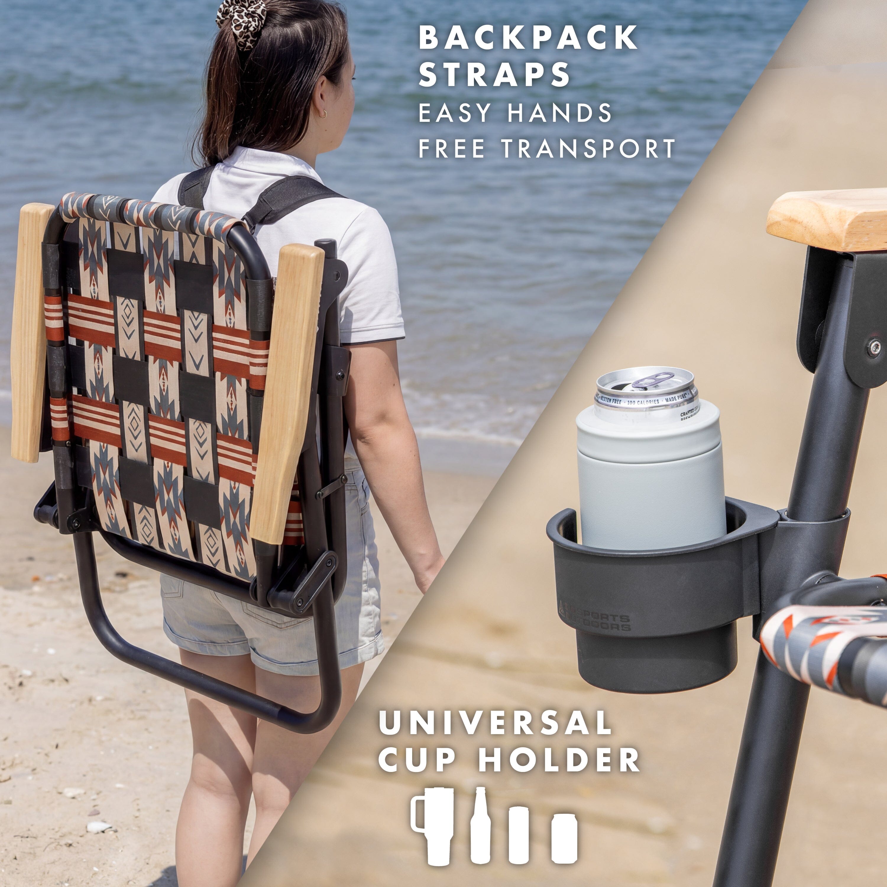 GoSports WOVN Beach Backpack Chair - 9 Styles Available - Premium Folding Camping Chair GoSports 