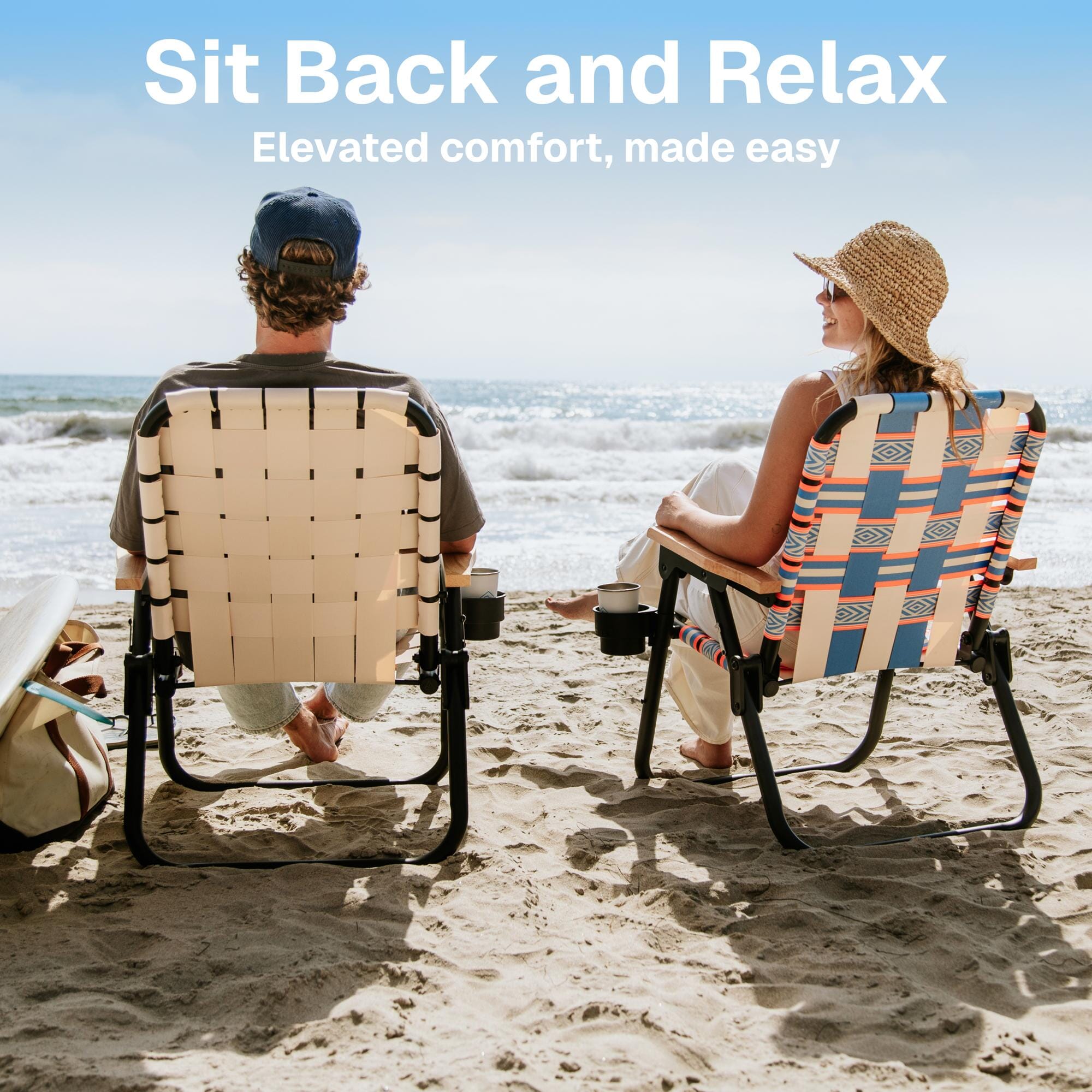 GoSports WOVN Beach Backpack Chair - 9 Styles Available - Premium Folding Camping Chair GoSports 