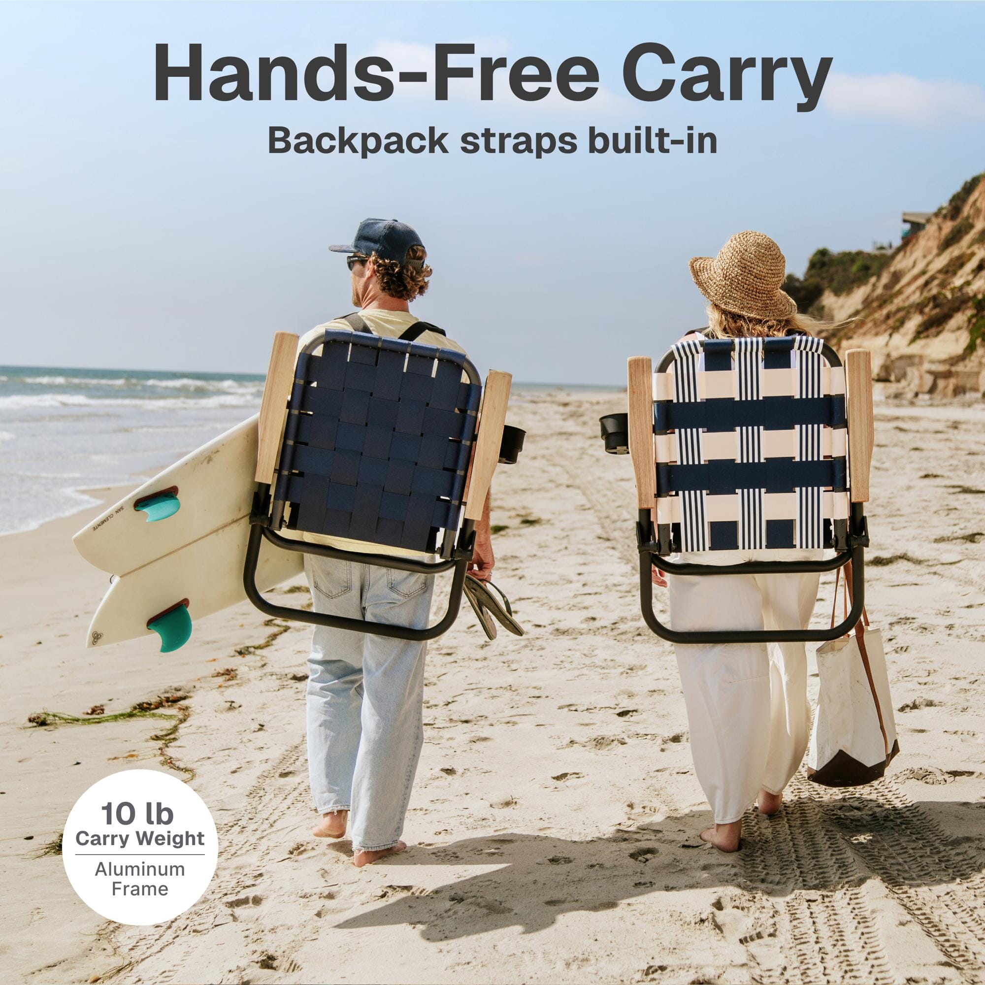 GoSports WOVN Beach Backpack Chair - 9 Styles Available - Premium Folding Camping Chair GoSports 