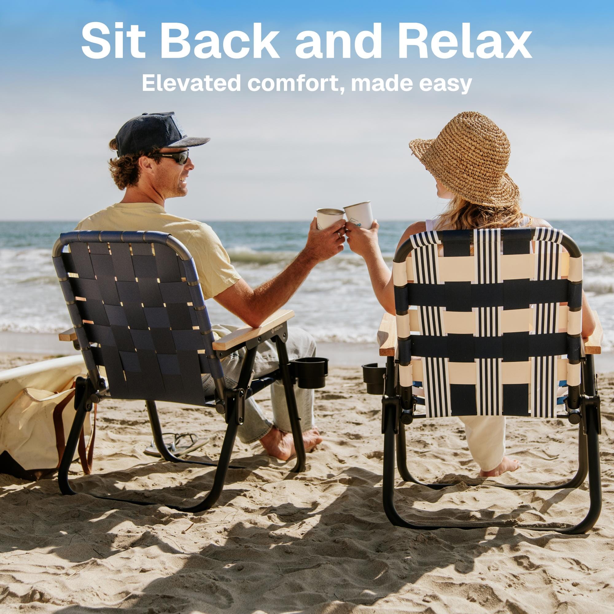 GoSports WOVN Beach Backpack Chair - 9 Styles Available - Premium Folding Camping Chair GoSports 