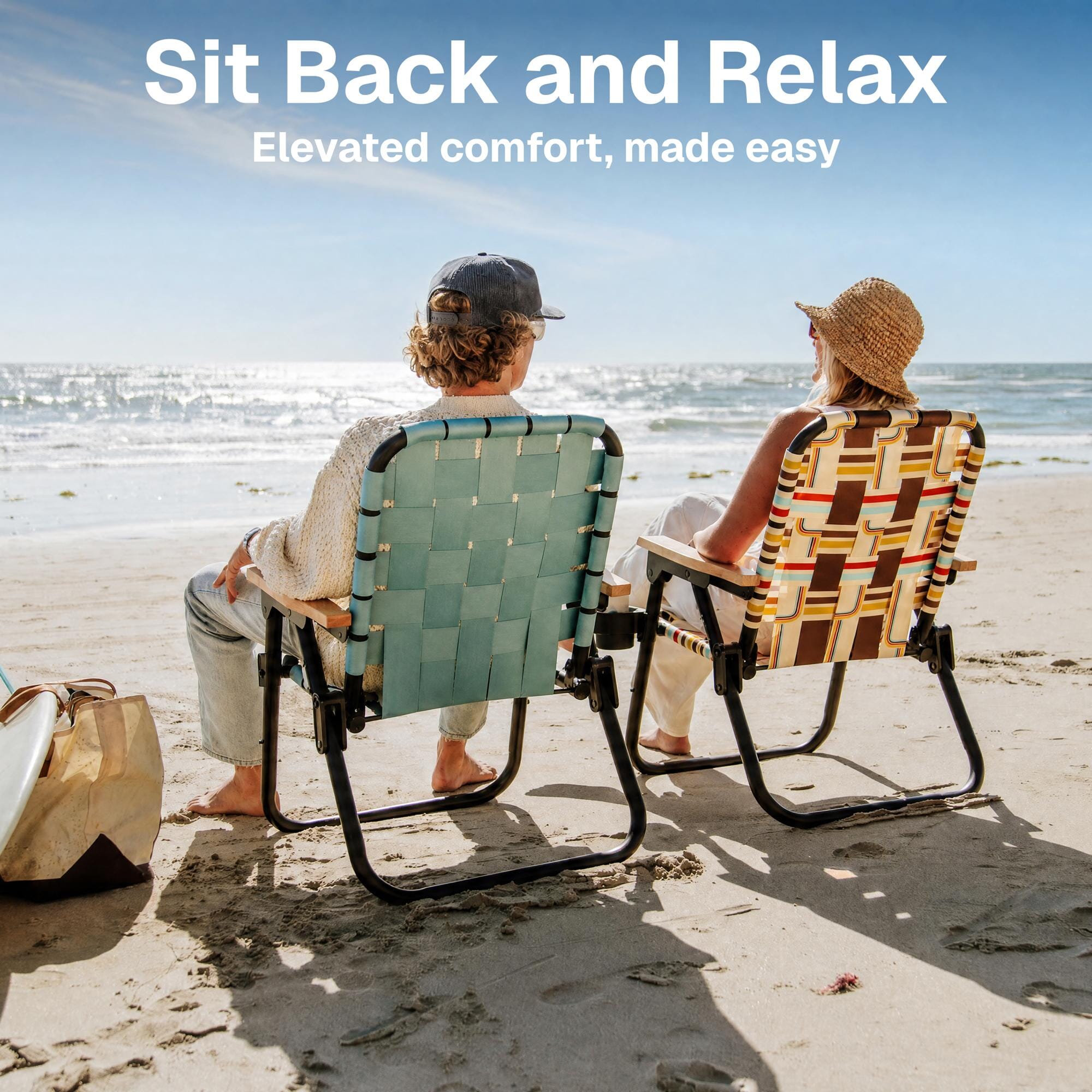 GoSports WOVN Beach Backpack Chair - 9 Styles Available - Premium Folding Camping Chair GoSports 