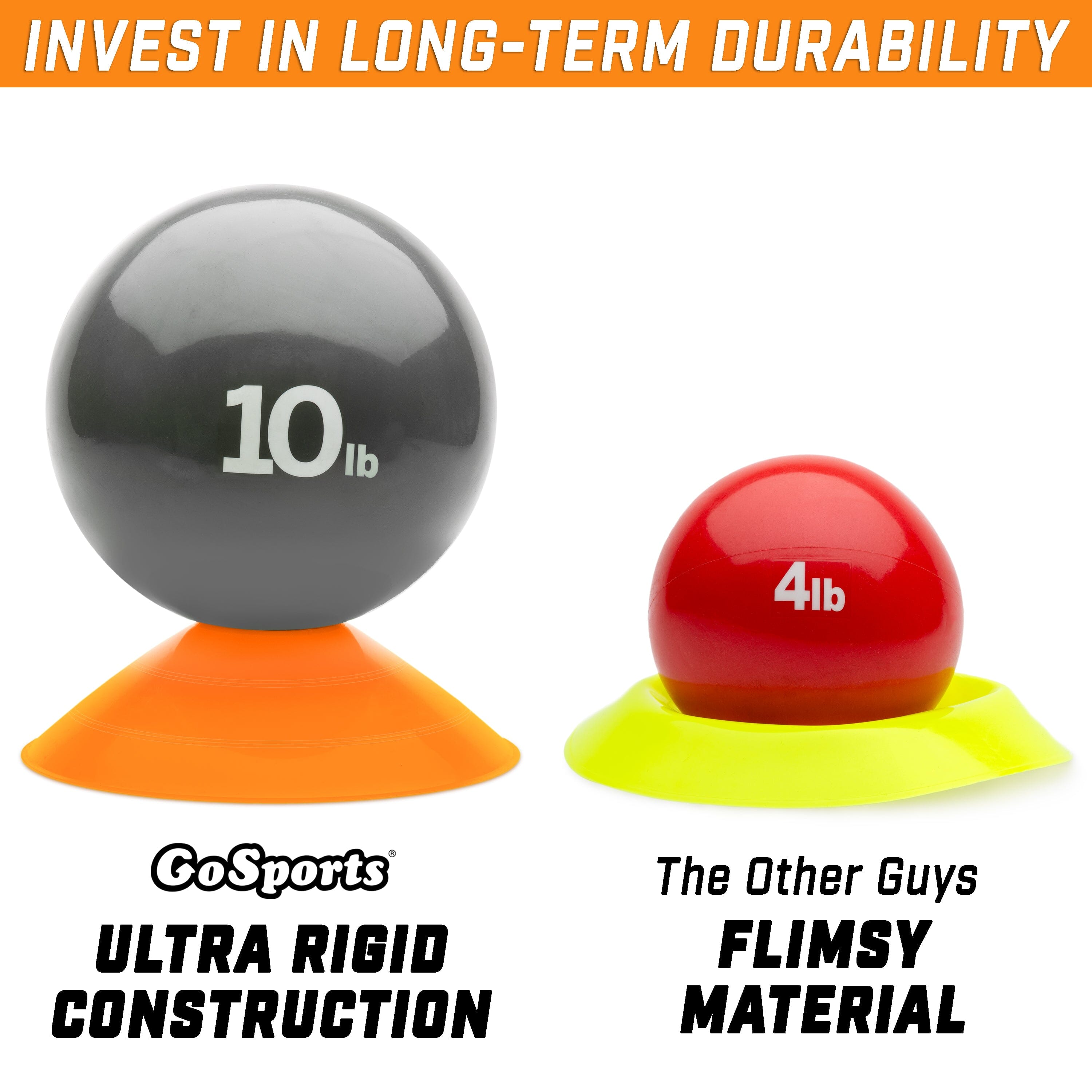 GoSports Premium Sports Cones for Training and Drills - 20 Pack with Tote Cones GoSports 