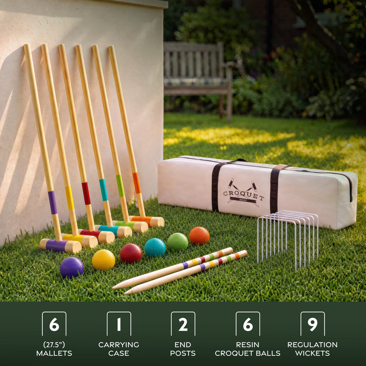 Premium Croquet Lawn Game Set Croquet GoSports Outdoor Games 