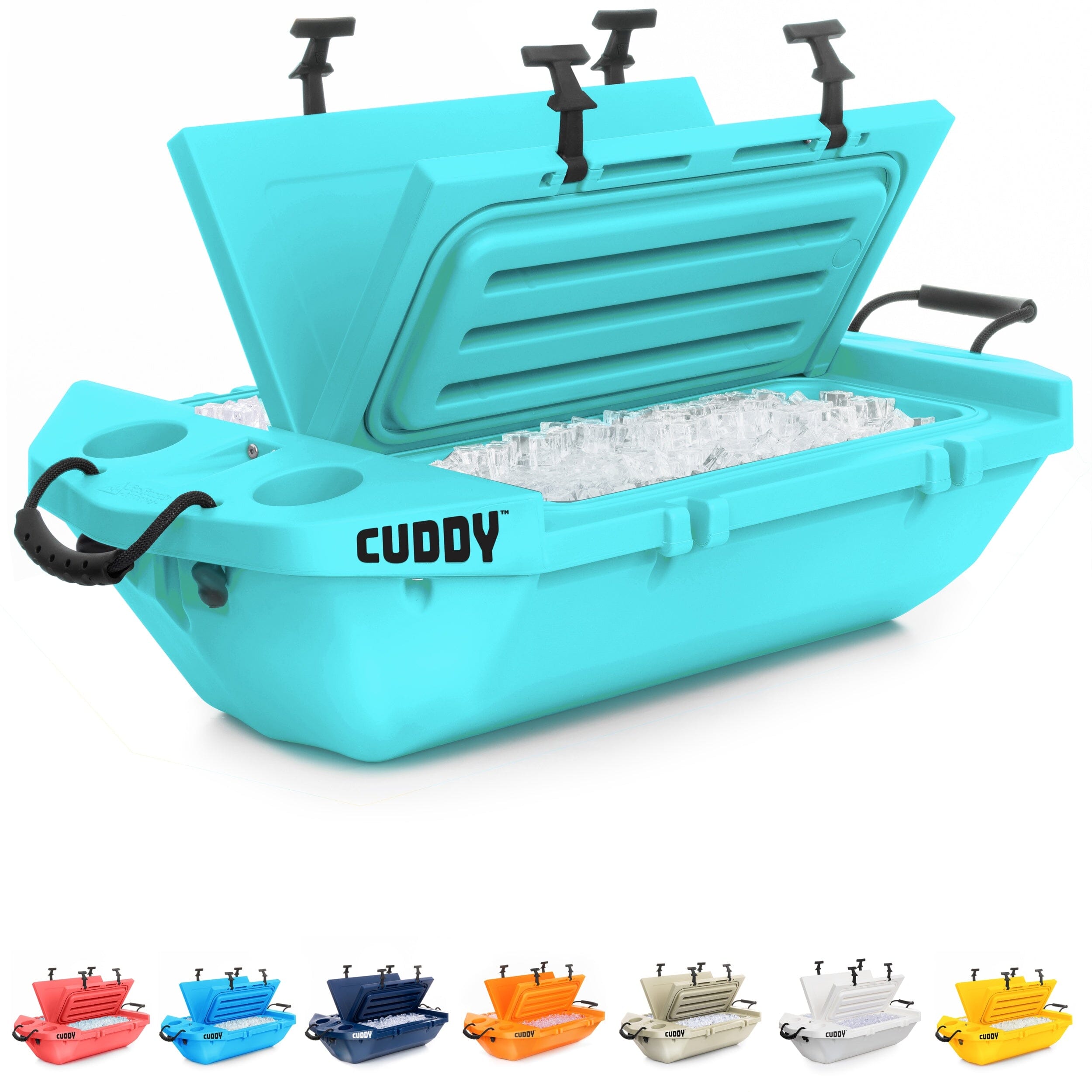 Cuddy Floating Cooler and Dry Storage Vessel - 40QT - Amphibious Hard Shell Design GoSports Seafoam 
