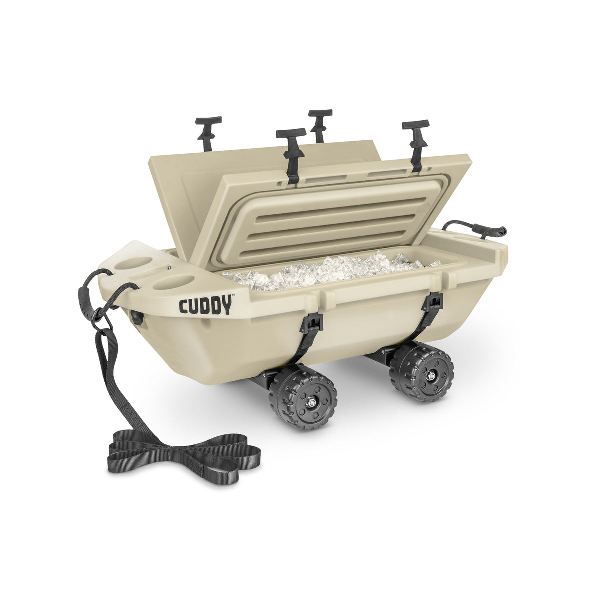 40 qt Premium Floating Cooler with Crawler Kit Cuddy Tan 