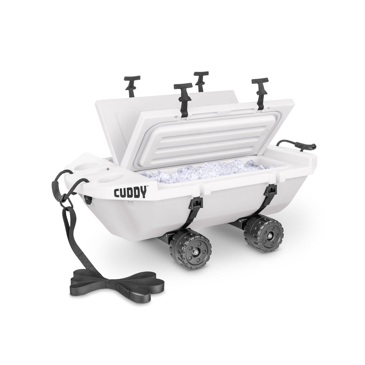 40 qt Premium Floating Cooler with Crawler Kit Cuddy White 