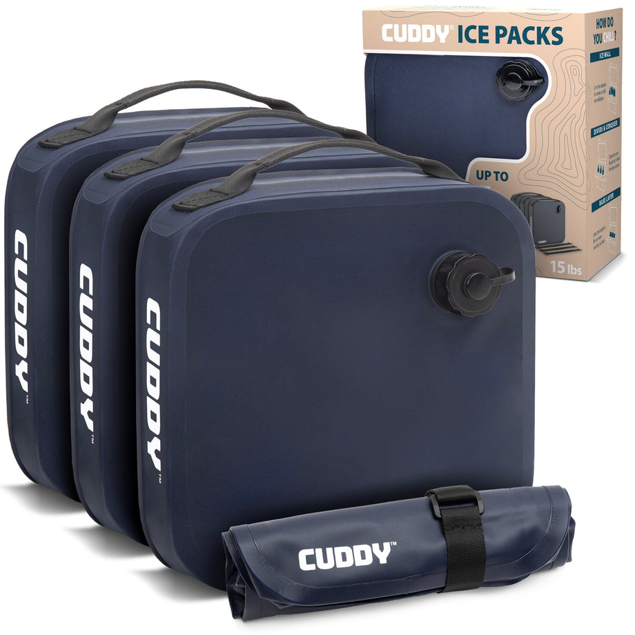 CUDDY Reusable Ice Packs for Coolers Pack Premium Long