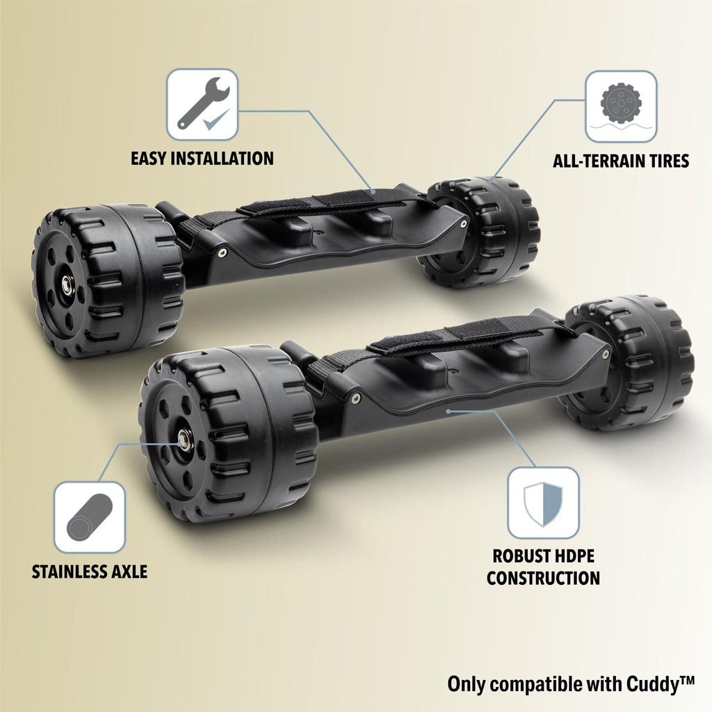 Cuddy Crawler Wheel Conversion Set - Cooler Wheel Kit for Cuddy Coolers GoSports 