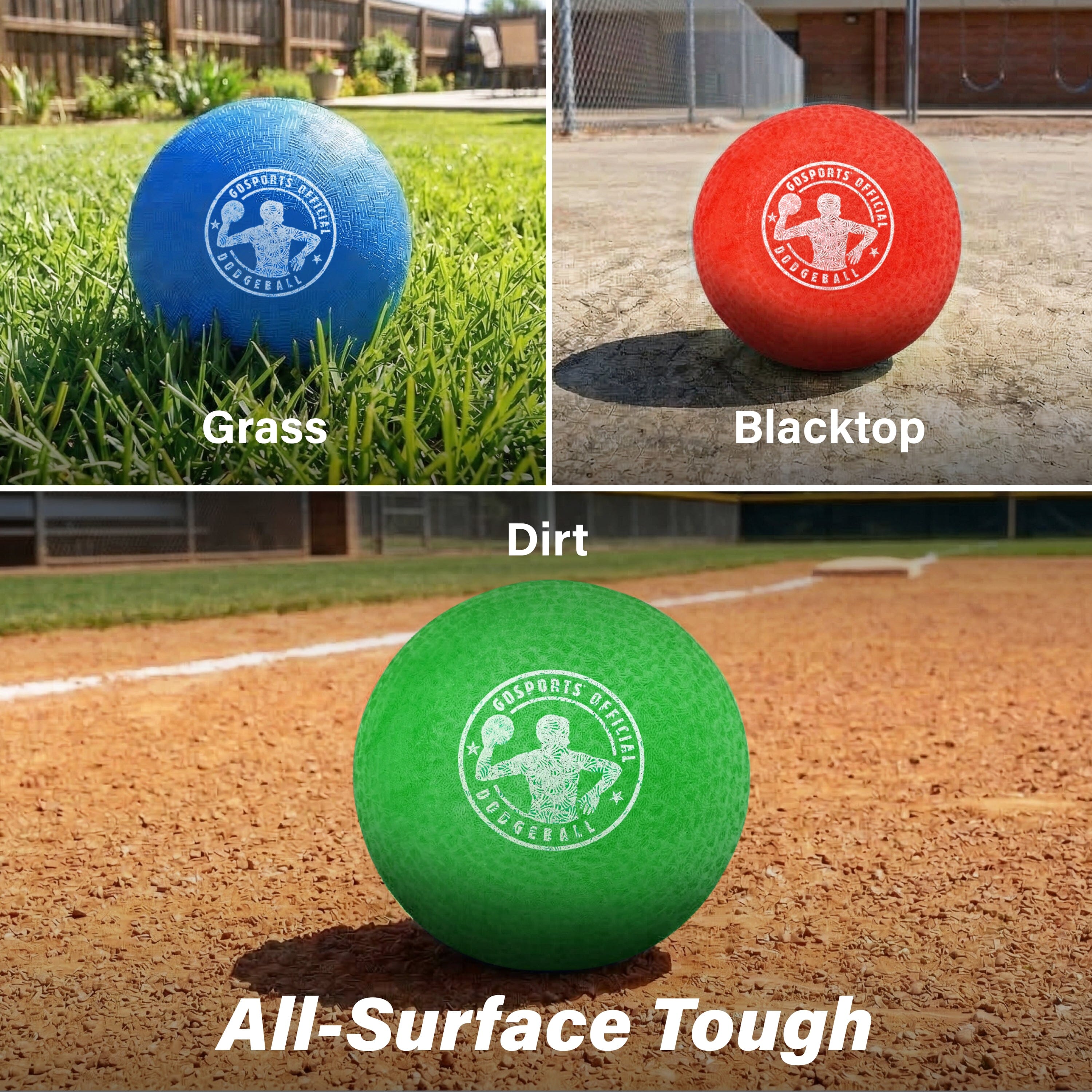 GoSports 7" Inflatable No-Sting Dodgeball - 6-Pack Playground Ball GoSports 