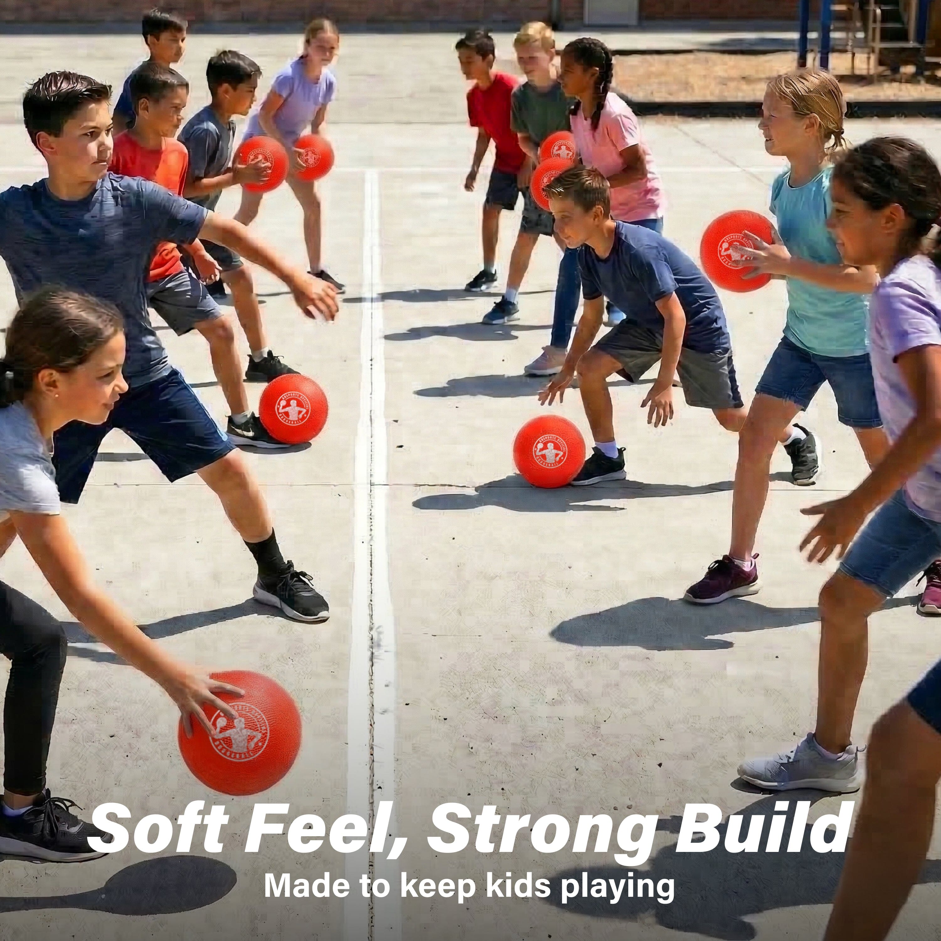 GoSports Air Touch No-Sting Dodgeball Balls - 6 Pack - Red GoSports 