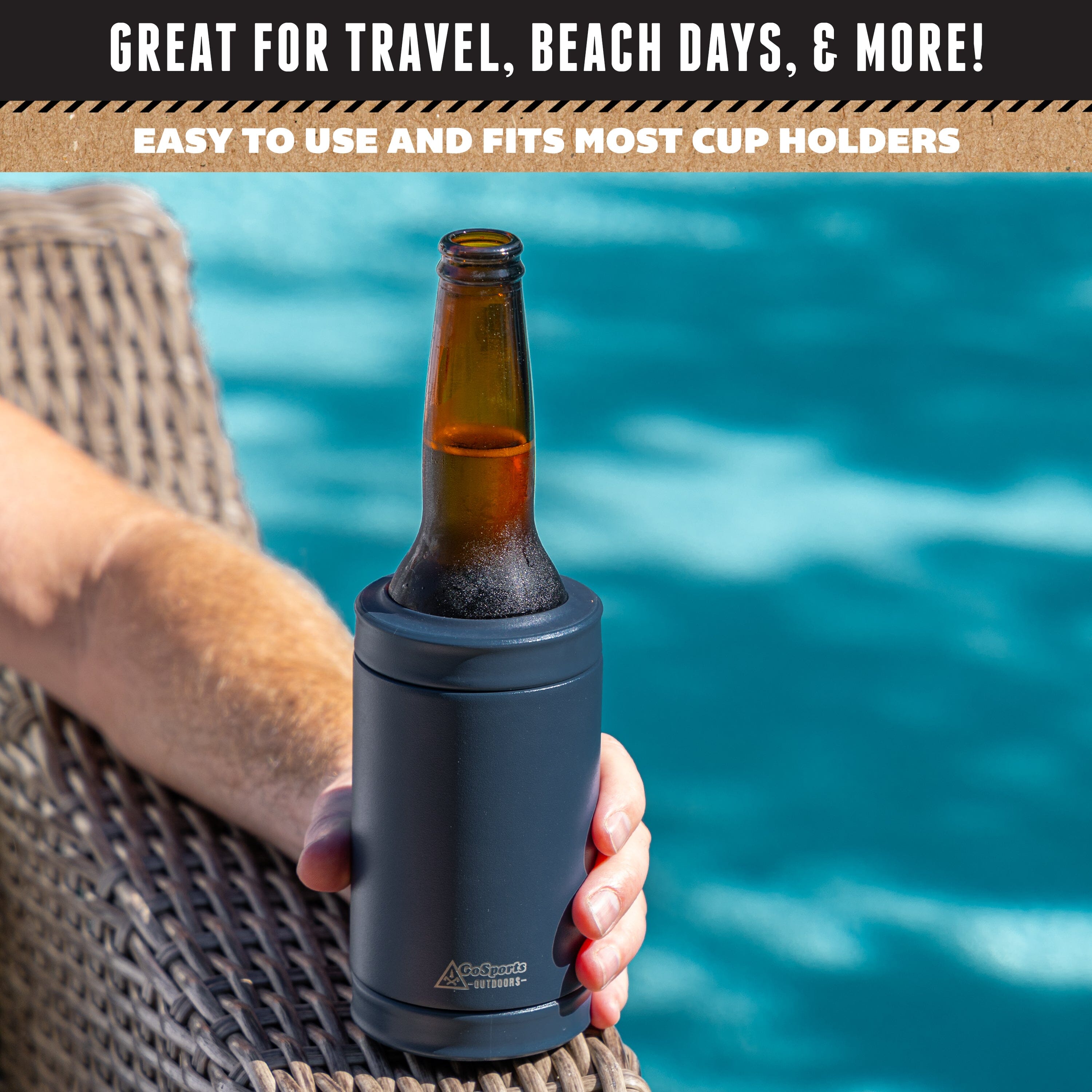 DUALIE 3 in 1 Insulated Can Cooler - Navy GoSports 