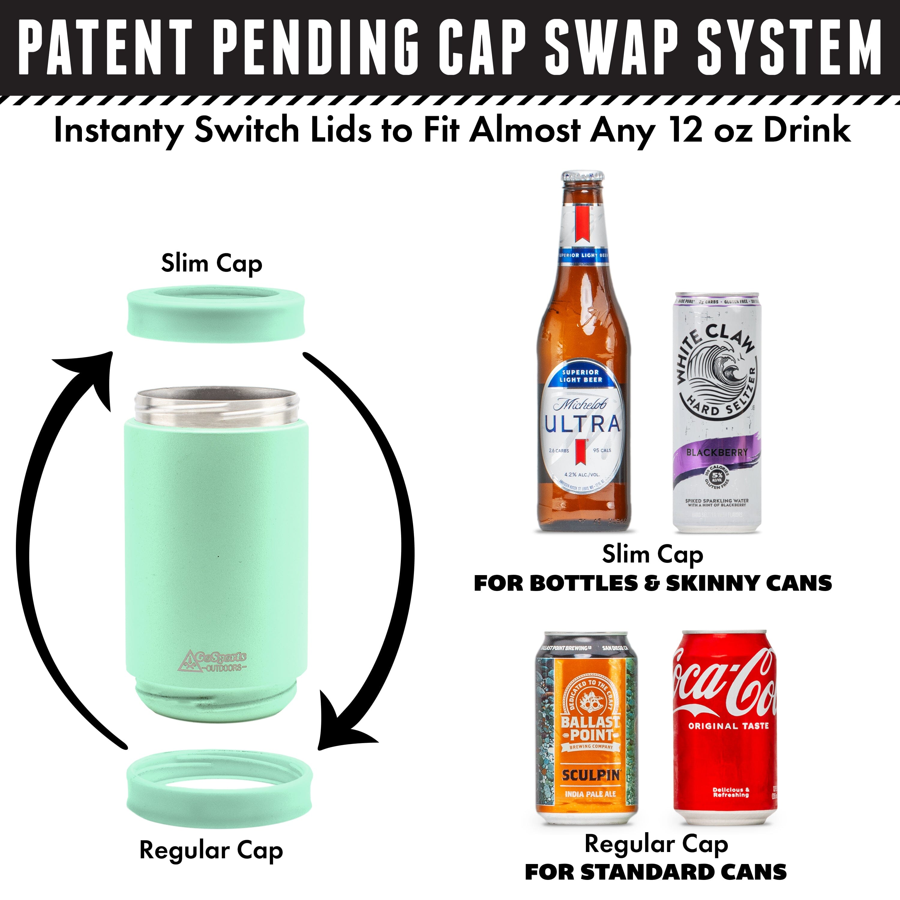 DUALIE 3 in 1 Insulated Can Cooler - Sea Foam GoSports 