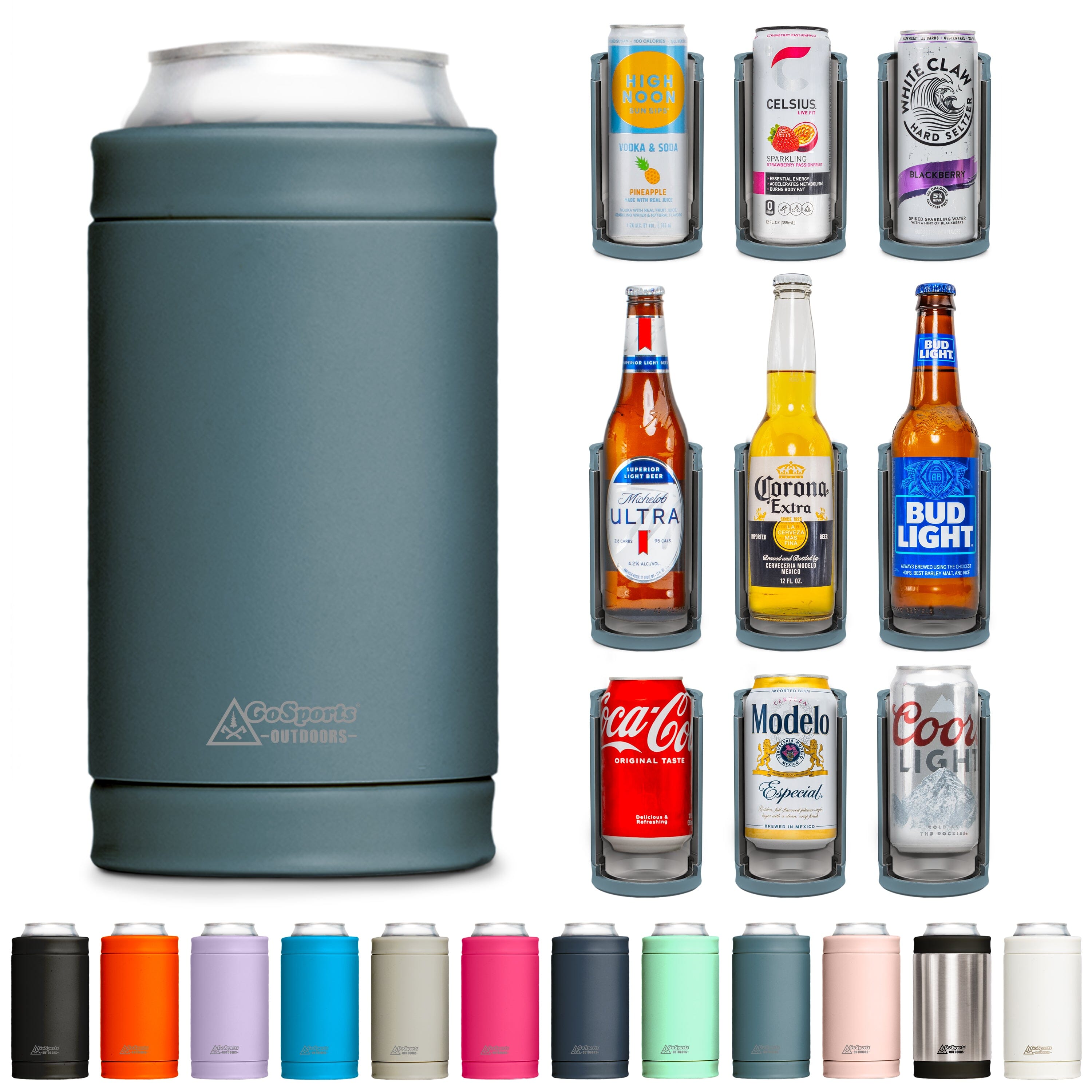 DUALIE 3 in 1 Insulated Can Cooler - Stone Blue GoSports 