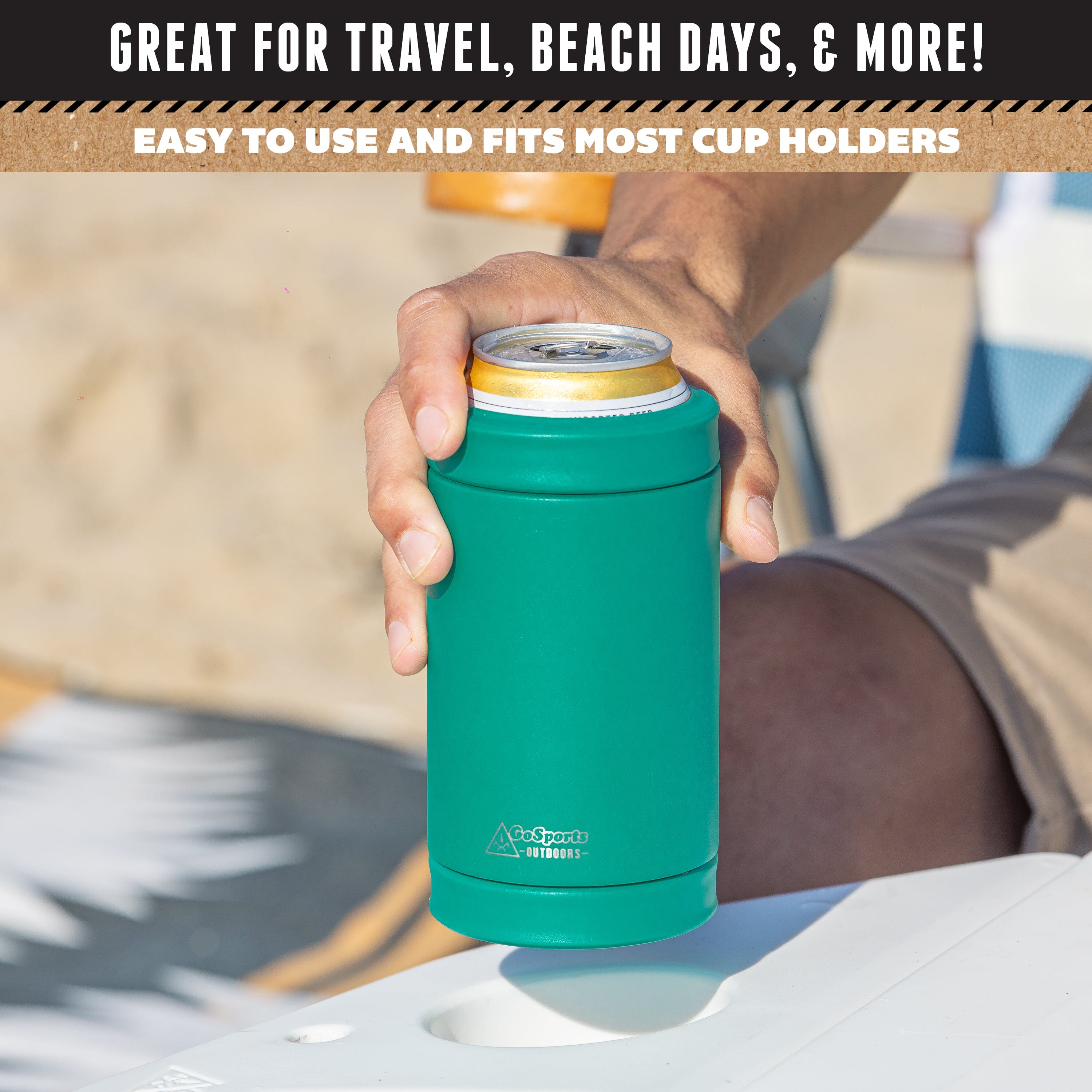 DUALIE 3 in 1 Insulated Can Cooler - Turquoise GoSports 
