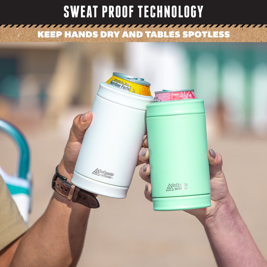 Small Cooler DUALIE 3-in-1 Insulated Can Cooler Fits Regular