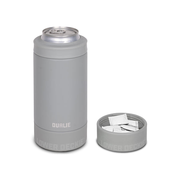 12 oz Lower Deckie Insulated Drink Cooler in Fog Gray