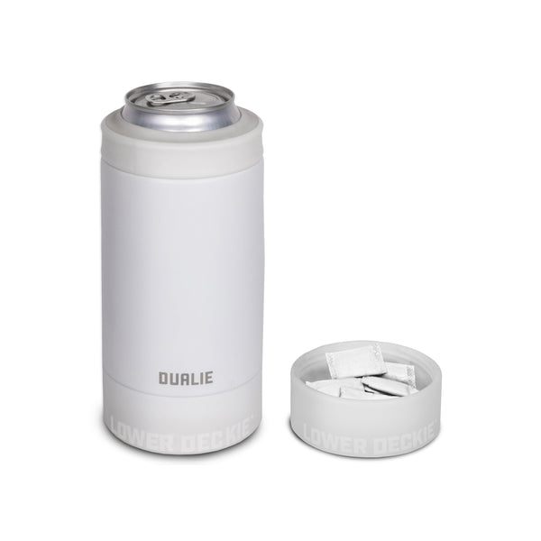 12 oz Lower Deckie Insulated Drink Cooler in White