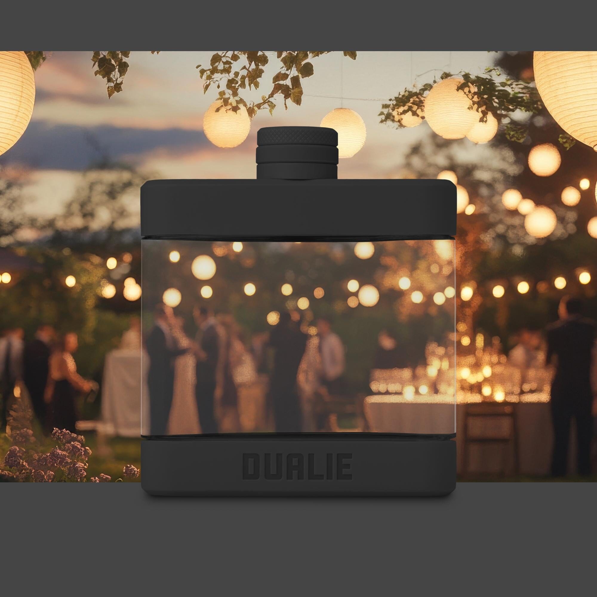 DUALIE 6 oz Hip Flask for Liquor - Undetectable Shatterproof Alcohol Flasks with Clear Tritan Plastic and Silicone Grip - Flask Gift for Men & Women Playgosports.com 